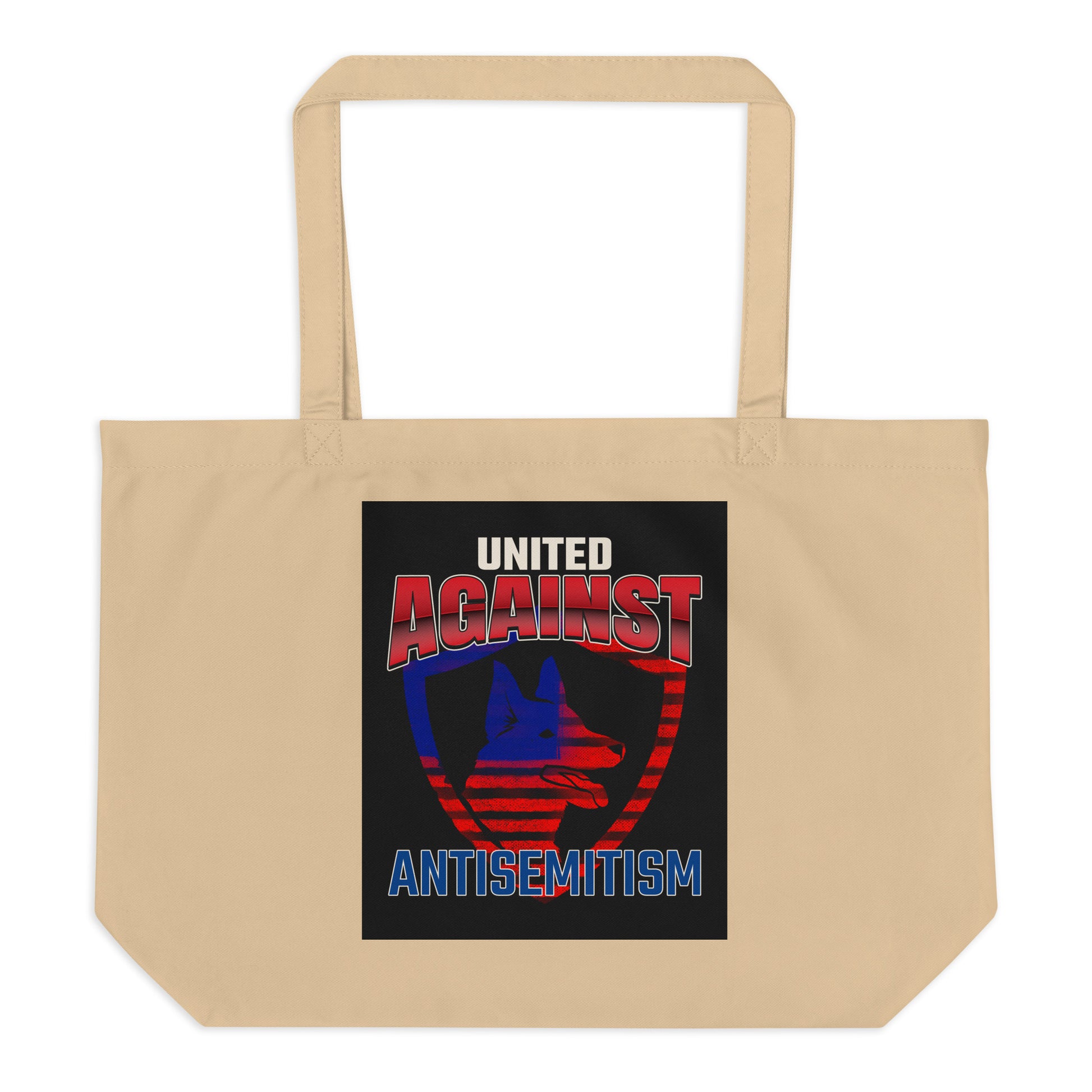 USA Edition | United Against Antisemitism | Large Organic Tote Bag