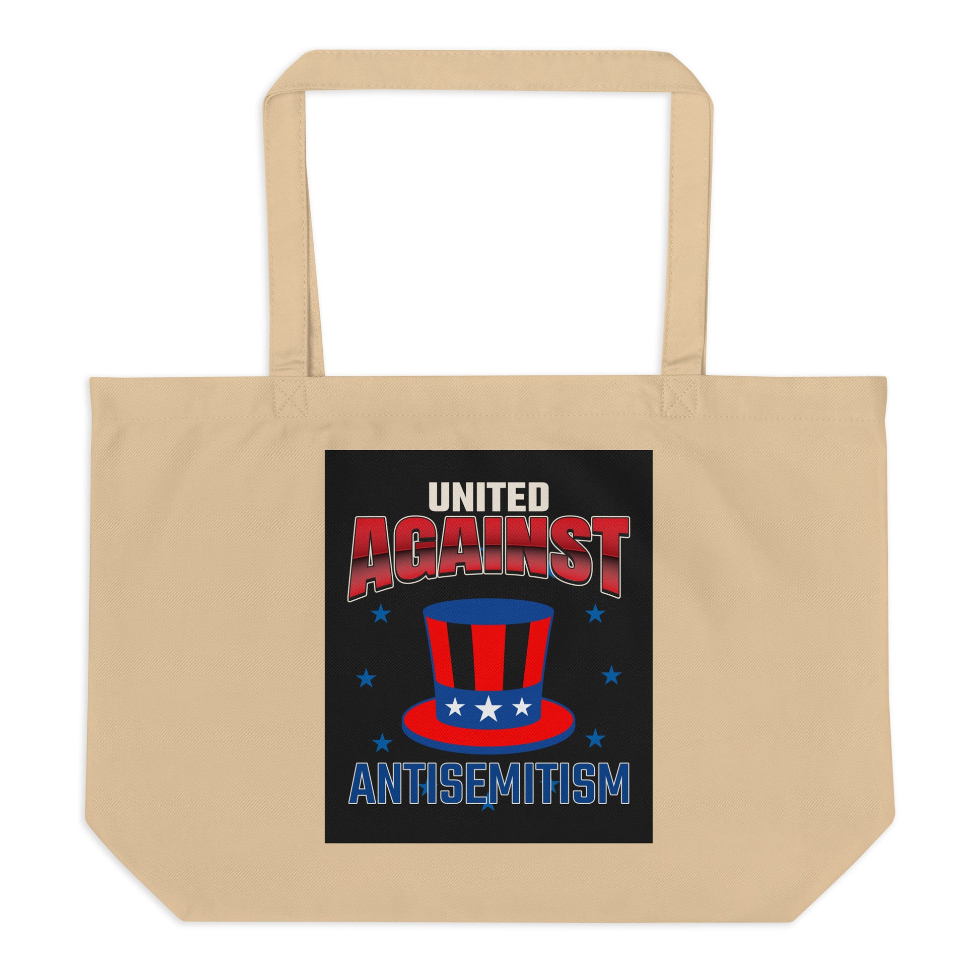 USA Edition | United Against Antisemitism | Large Organic Tote Bag