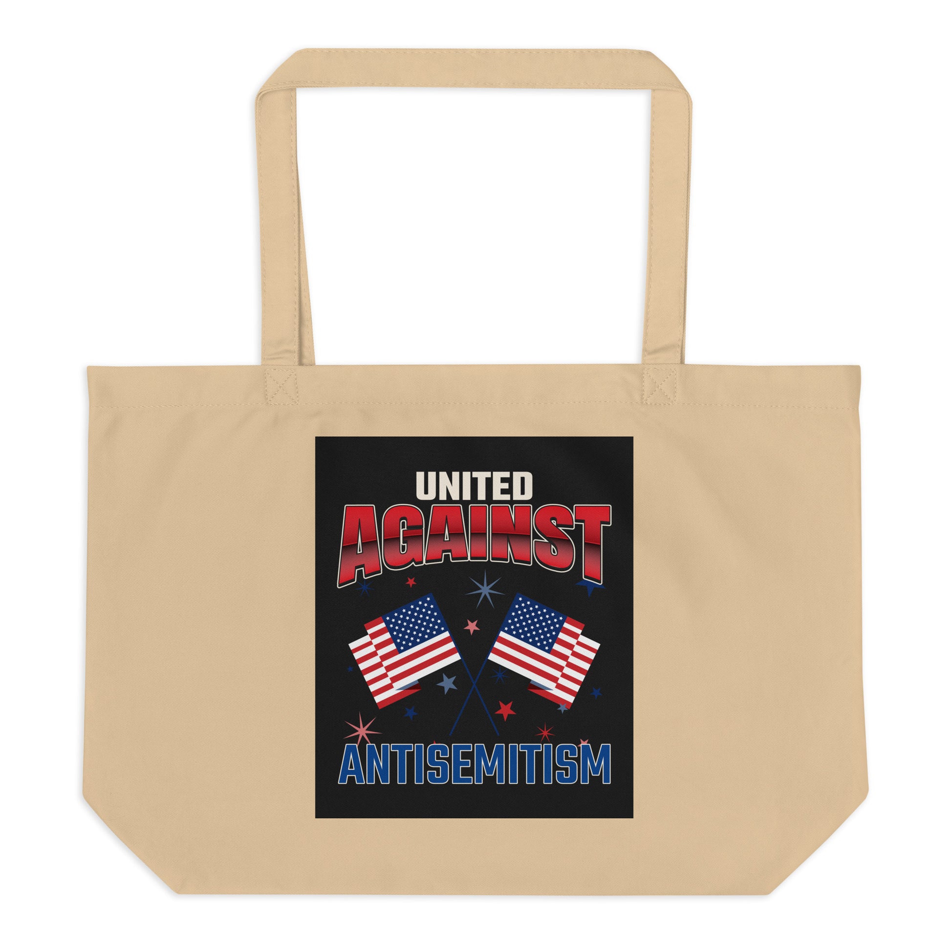 USA Edition | United Against Antisemitism | Large Organic Tote Bag