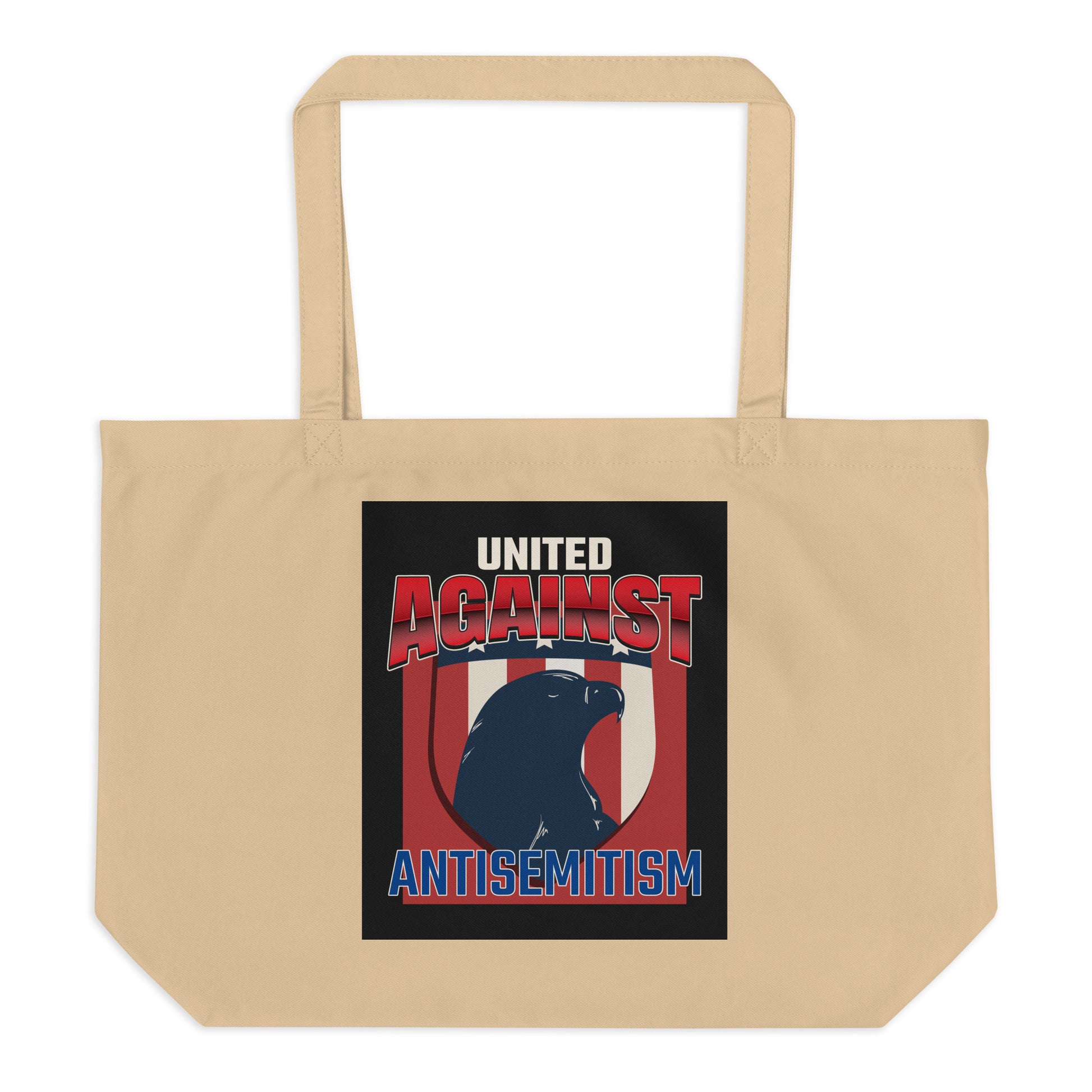 USA Edition | United Against Antisemitism | Large Organic Tote Bag