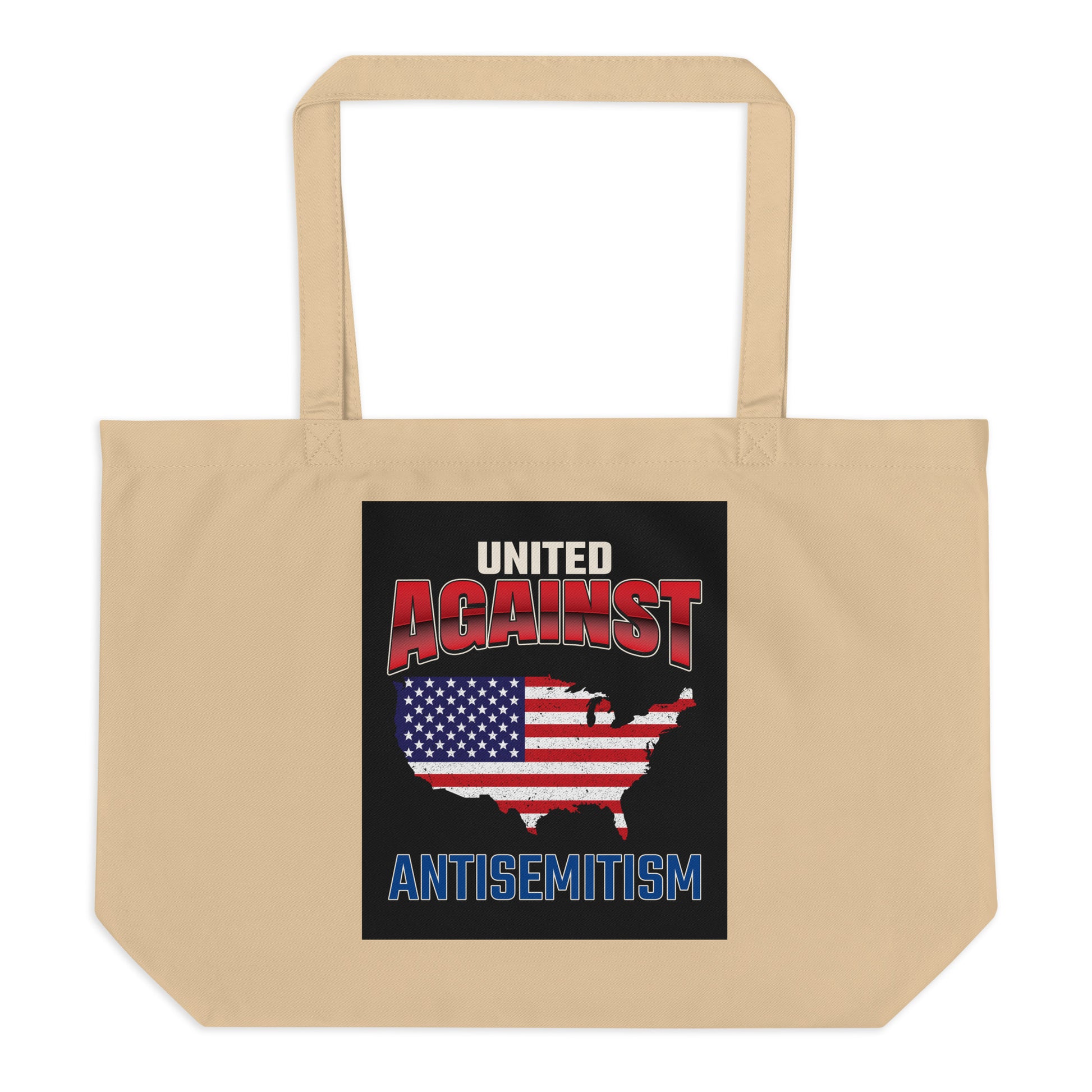 USA Edition | United Against Antisemitism | Large Organic Tote Bag