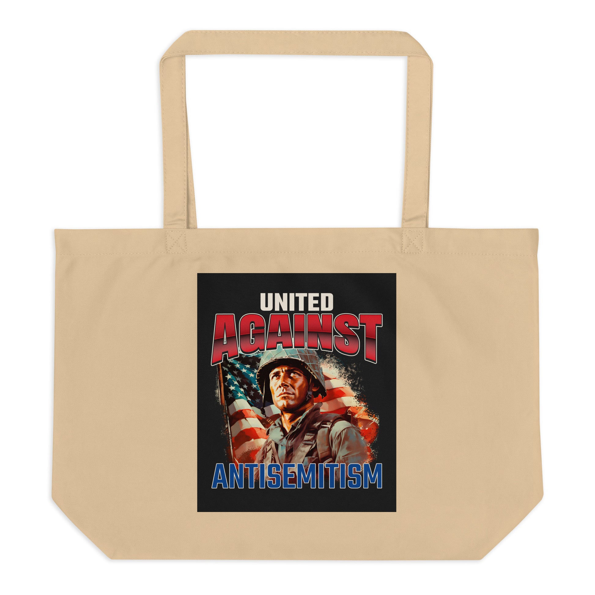 USA Edition | United Against Antisemitism | Large Organic Tote Bag