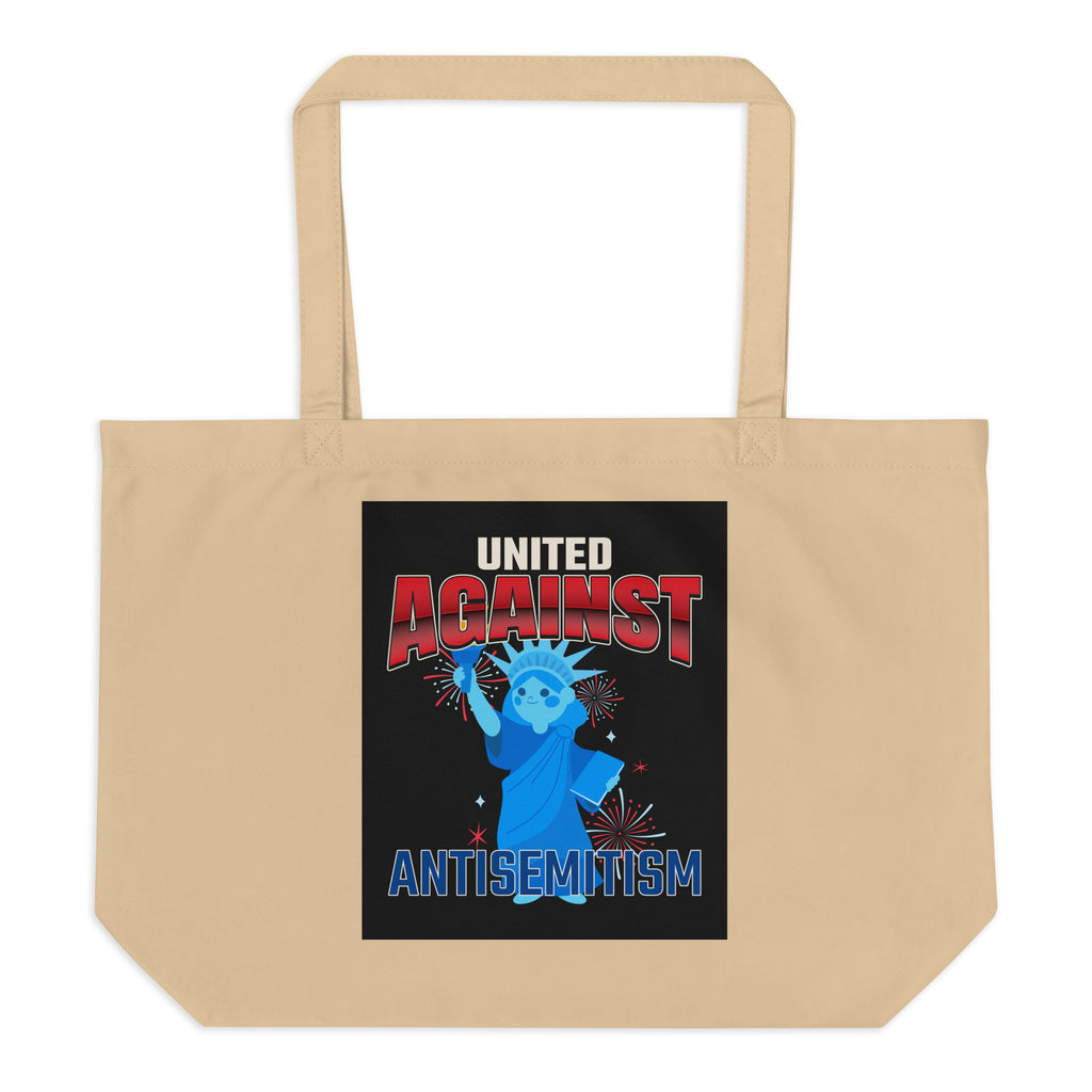 USA Edition | United Against Antisemitism | Large Organic Tote Bag