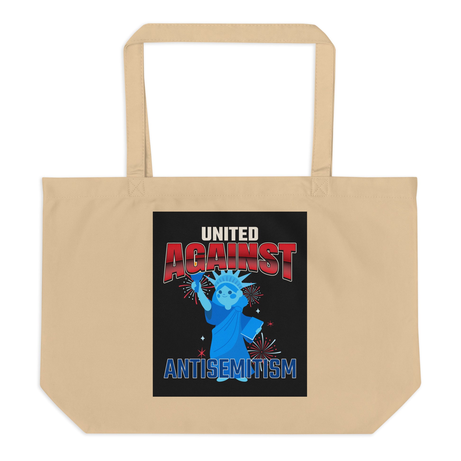 USA Edition | United Against Antisemitism | Large Organic Tote Bag
