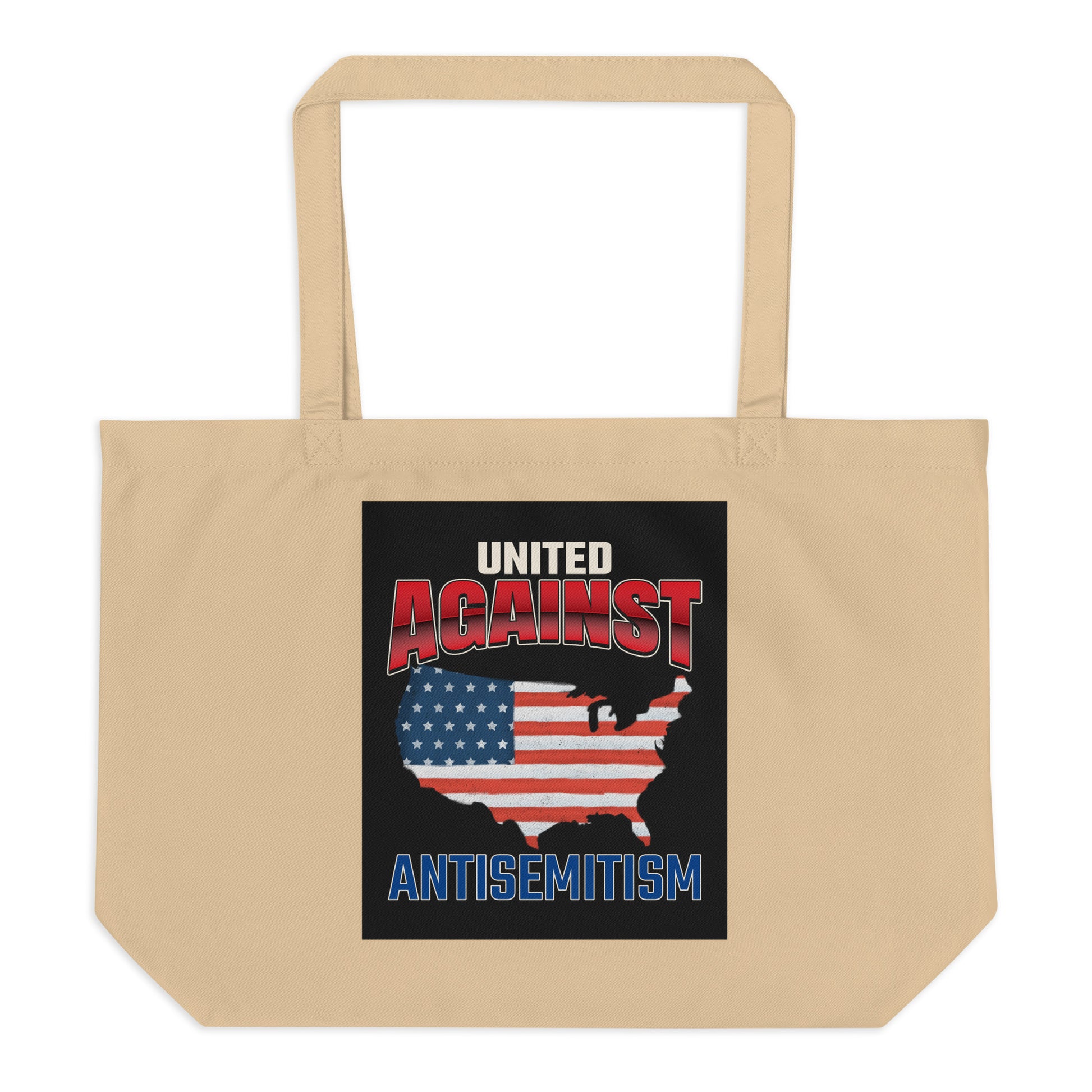 USA Edition | United Against Antisemitism | Large Organic Tote Bag