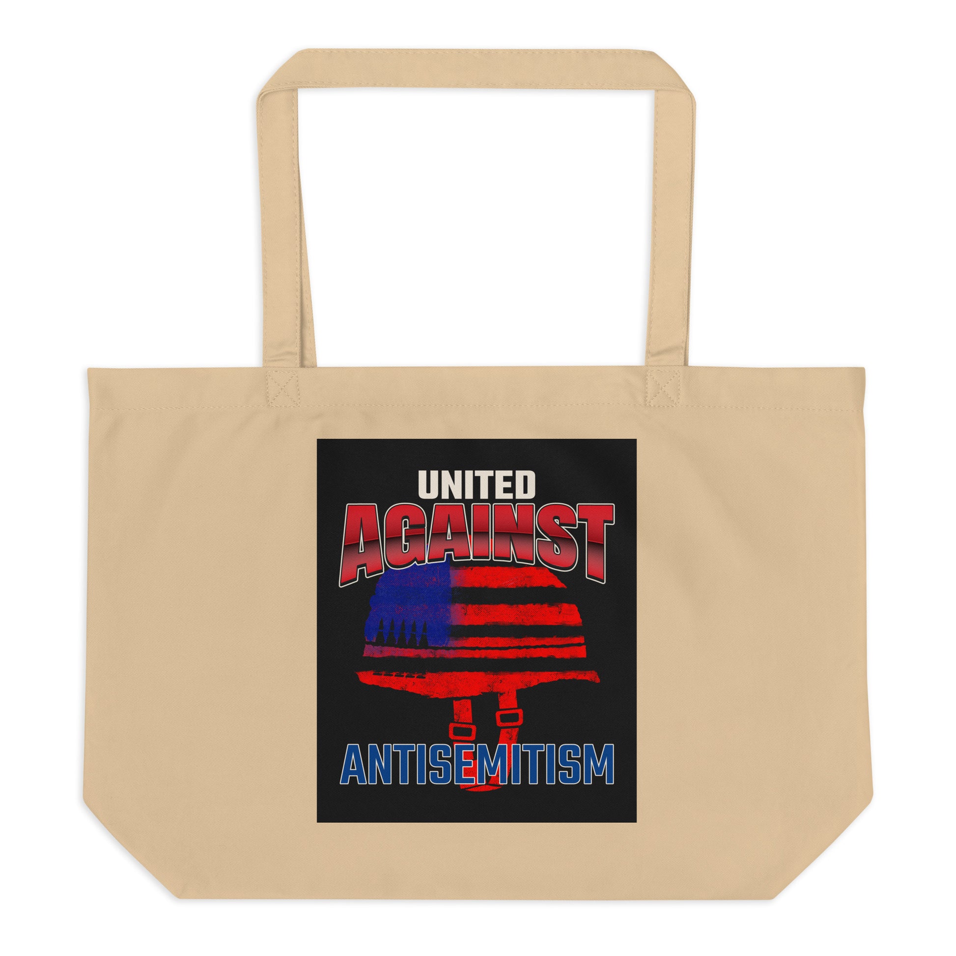 USA Edition | United Against Antisemitism | Large Organic Tote Bag