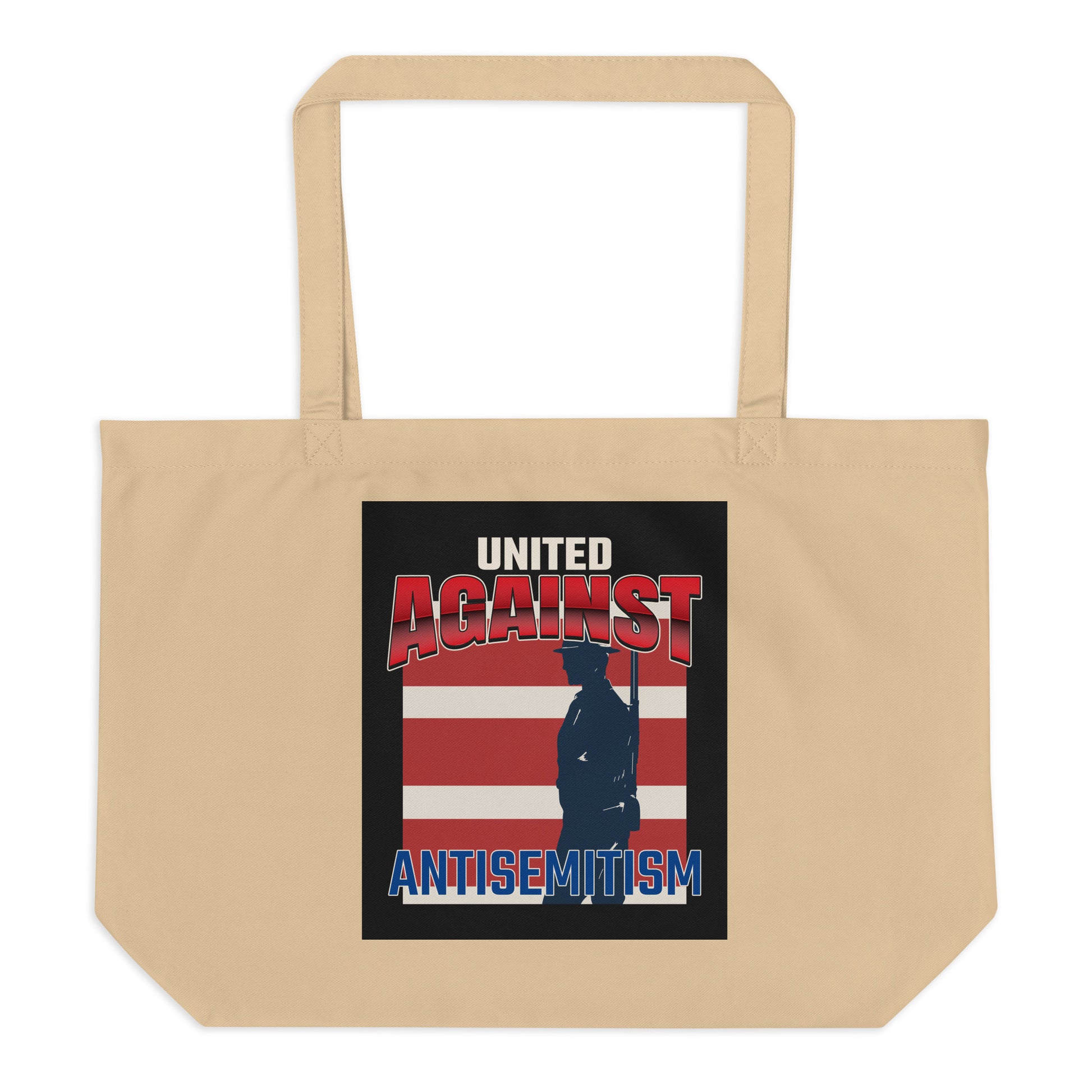 USA Edition | United Against Antisemitism | Large Organic Tote Bag