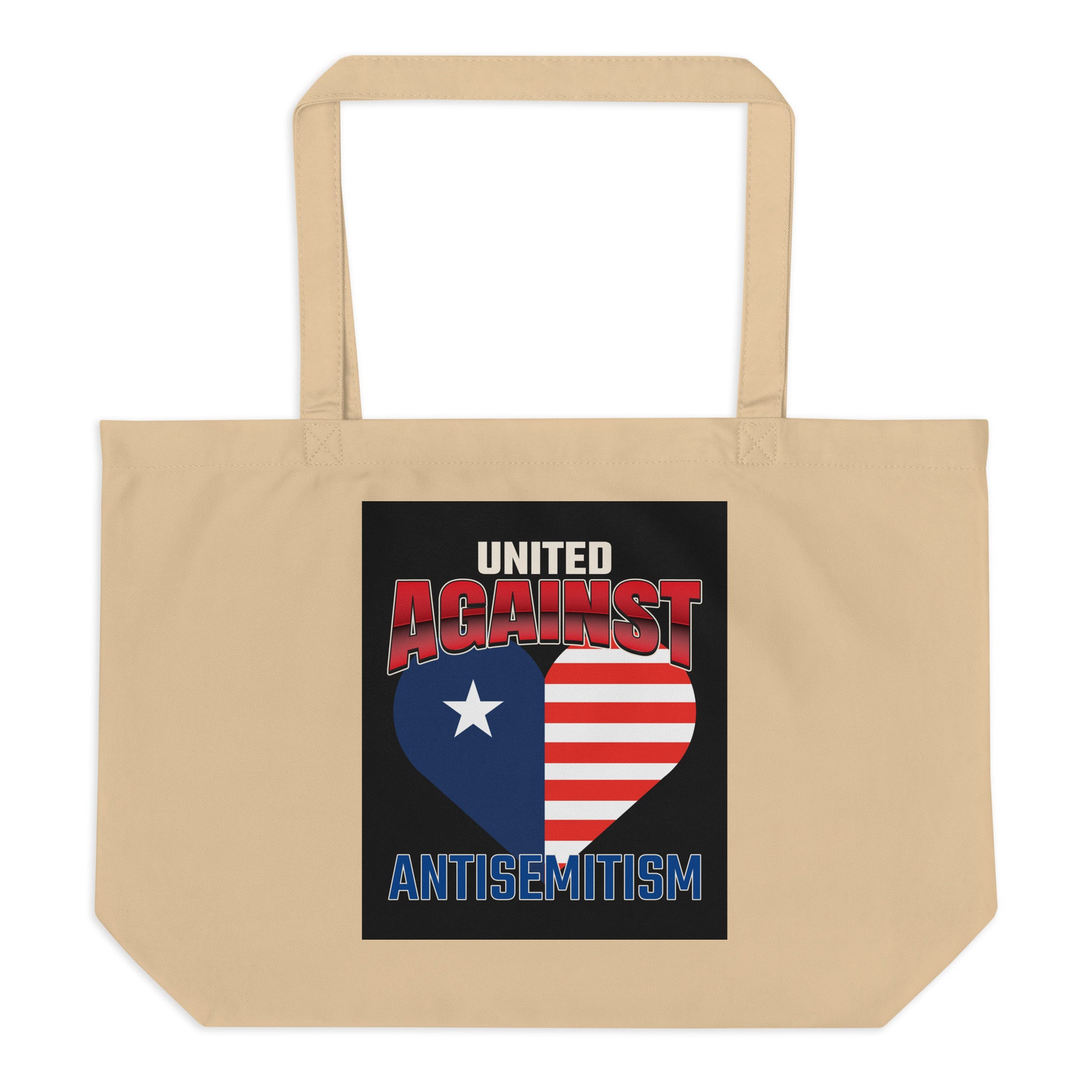 USA Edition | United Against Antisemitism | Large Organic Tote Bag