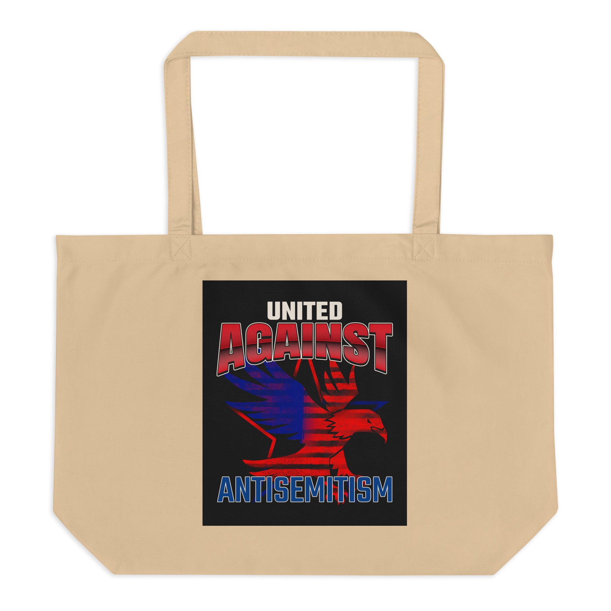USA Edition | United Against Antisemitism | Large Organic Tote Bag