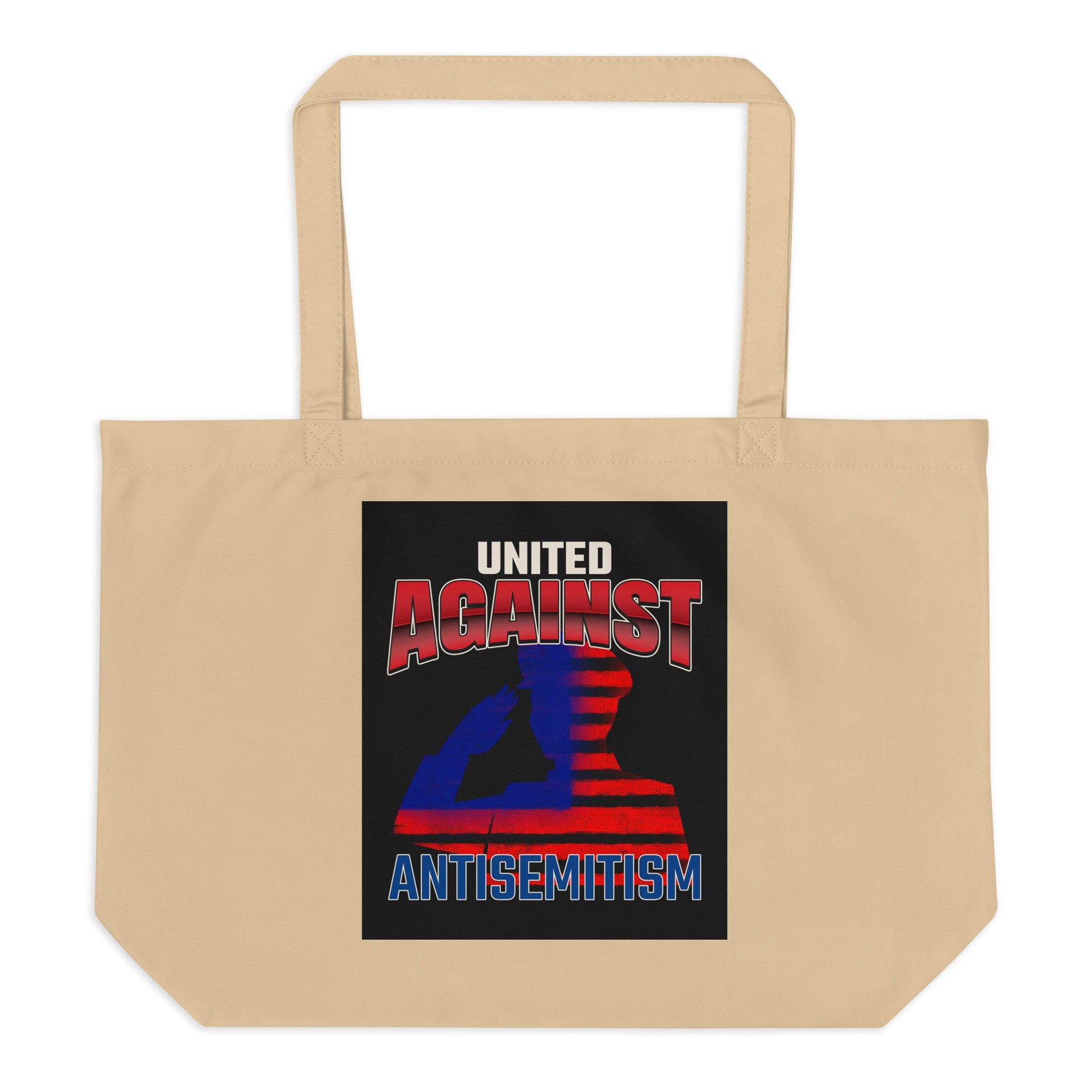 USA Edition | United Against Antisemitism | Large Organic Tote Bag