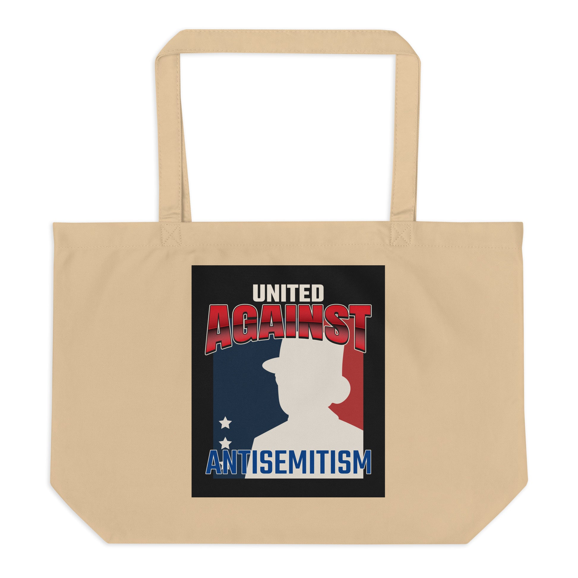 USA Edition | United Against Antisemitism | Large Organic Tote Bag