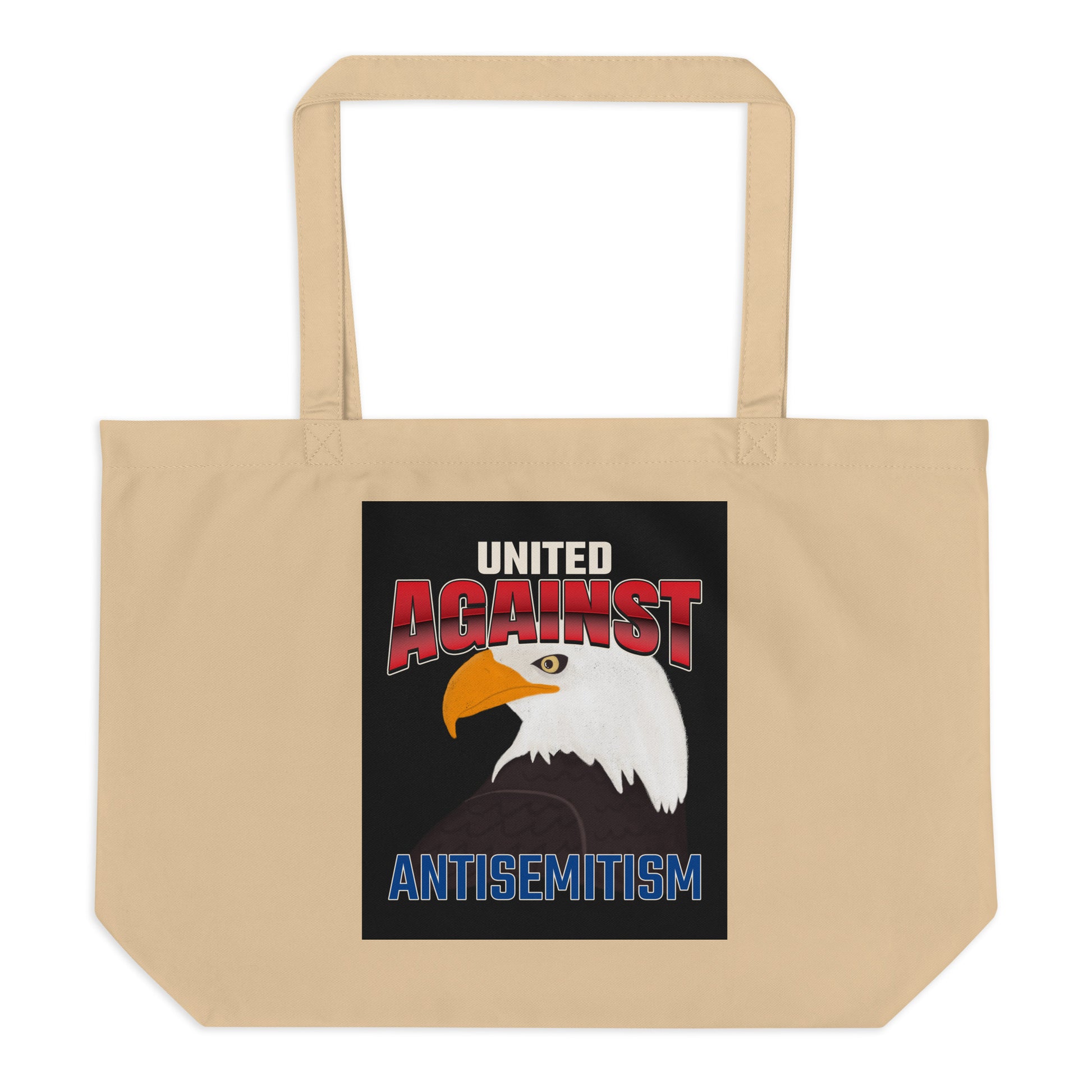 USA Edition | United Against Antisemitism | Large Organic Tote Bag