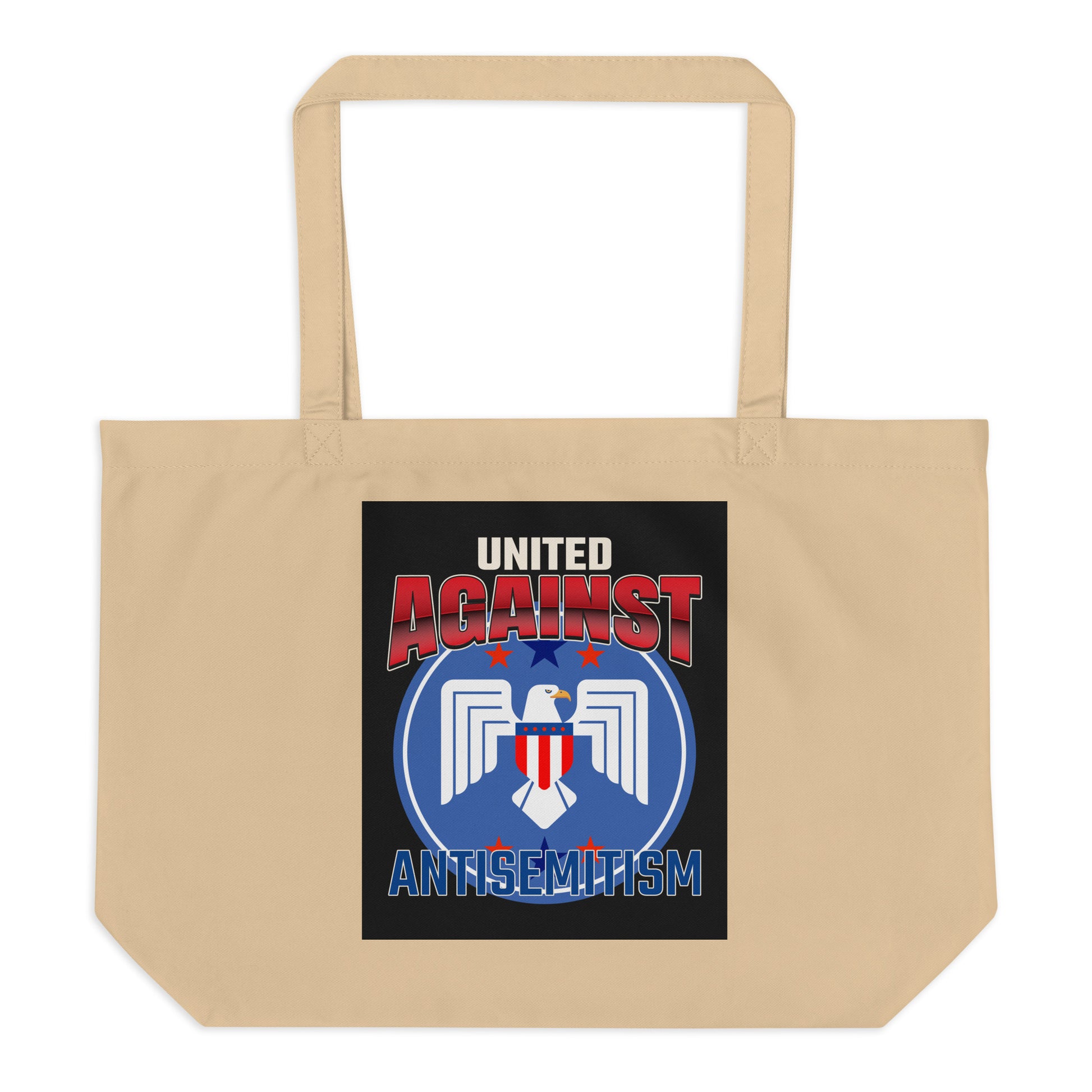 USA Edition | United Against Antisemitism | Large Organic Tote Bag