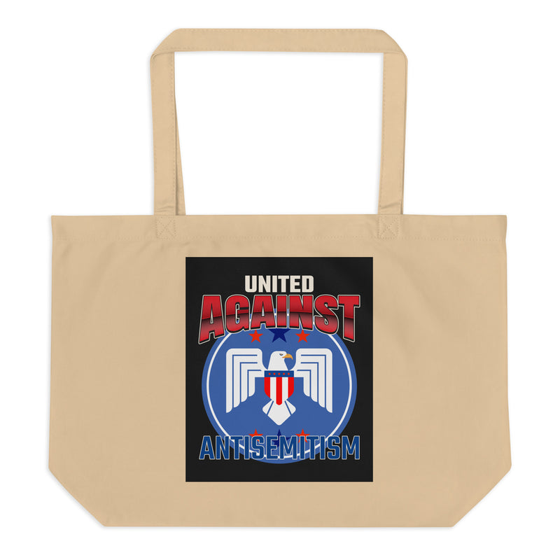 USA Edition | United Against Antisemitism | Large Organic Tote Bag