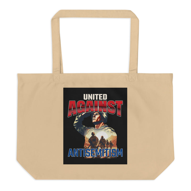 USA Edition | United Against Antisemitism | Large Organic Tote Bag