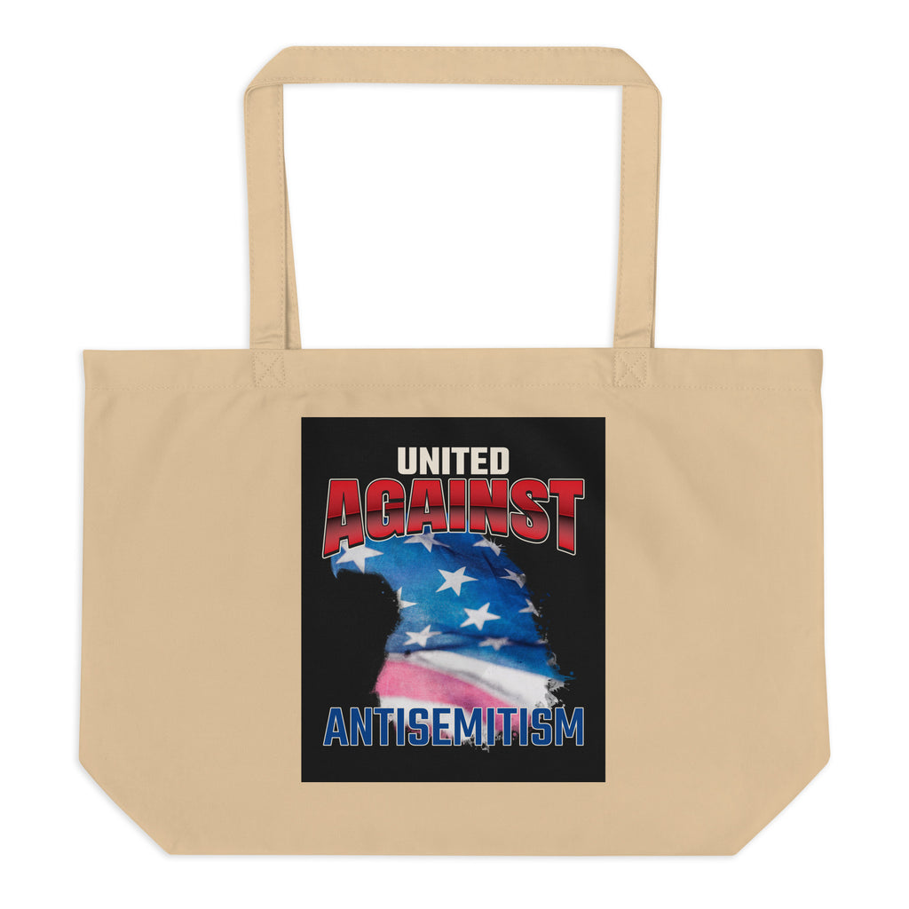 USA Edition | United Against Antisemitism | Large Organic Tote Bag