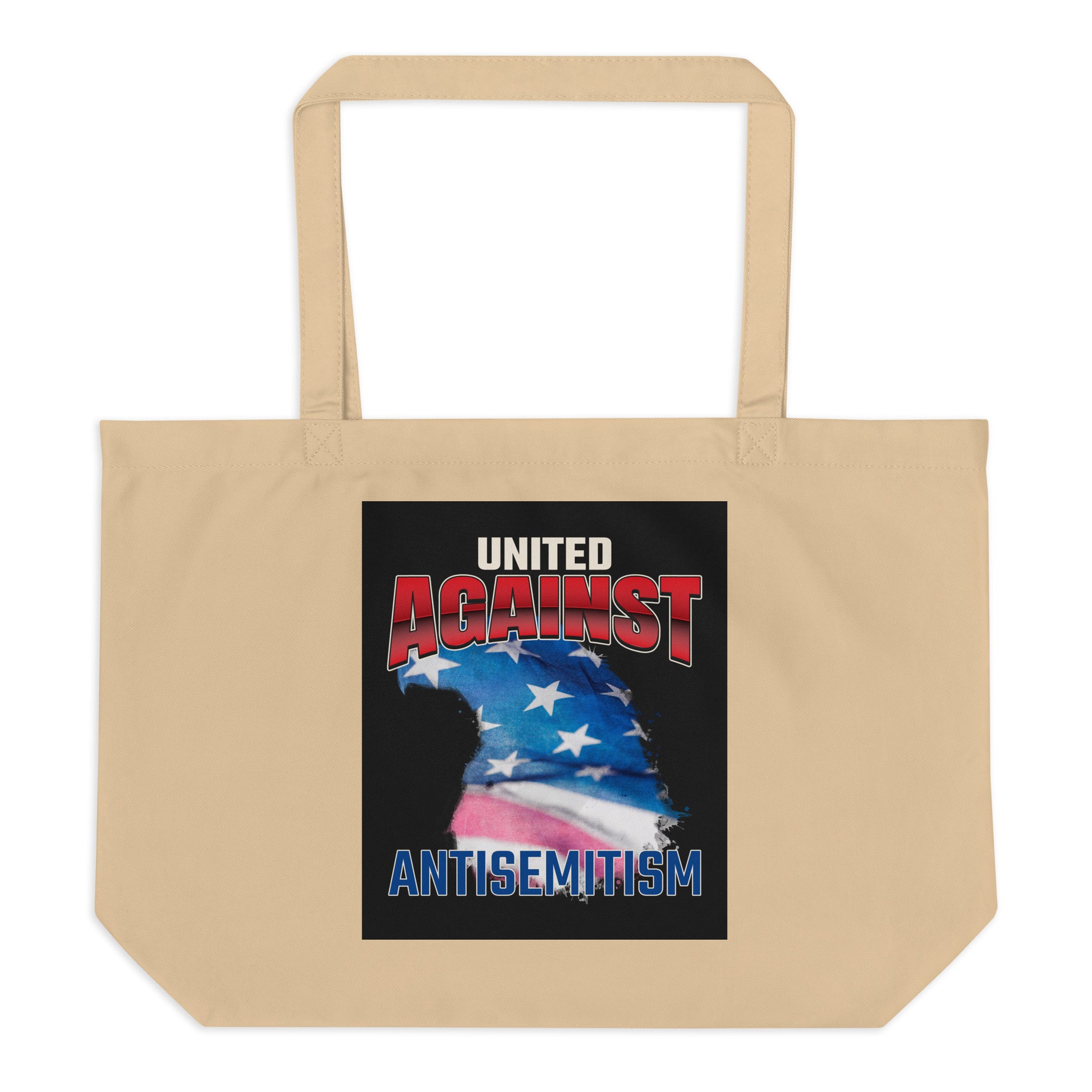 USA Edition | United Against Antisemitism | Large Organic Tote Bag