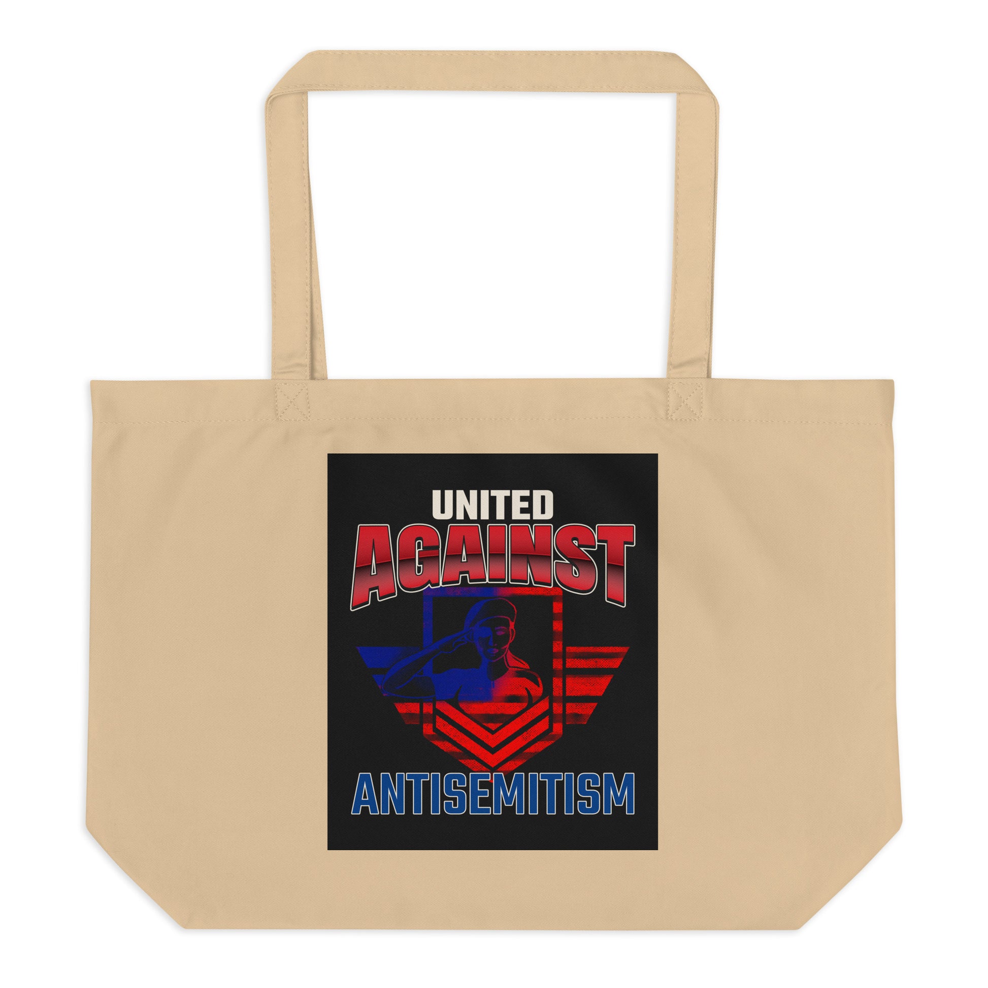 USA Edition | United Against Antisemitism | Large Organic Tote Bag