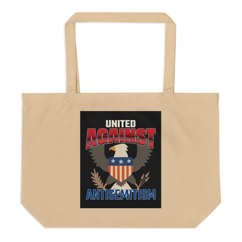 USA Edition | United Against Antisemitism | Large Organic Tote Bag