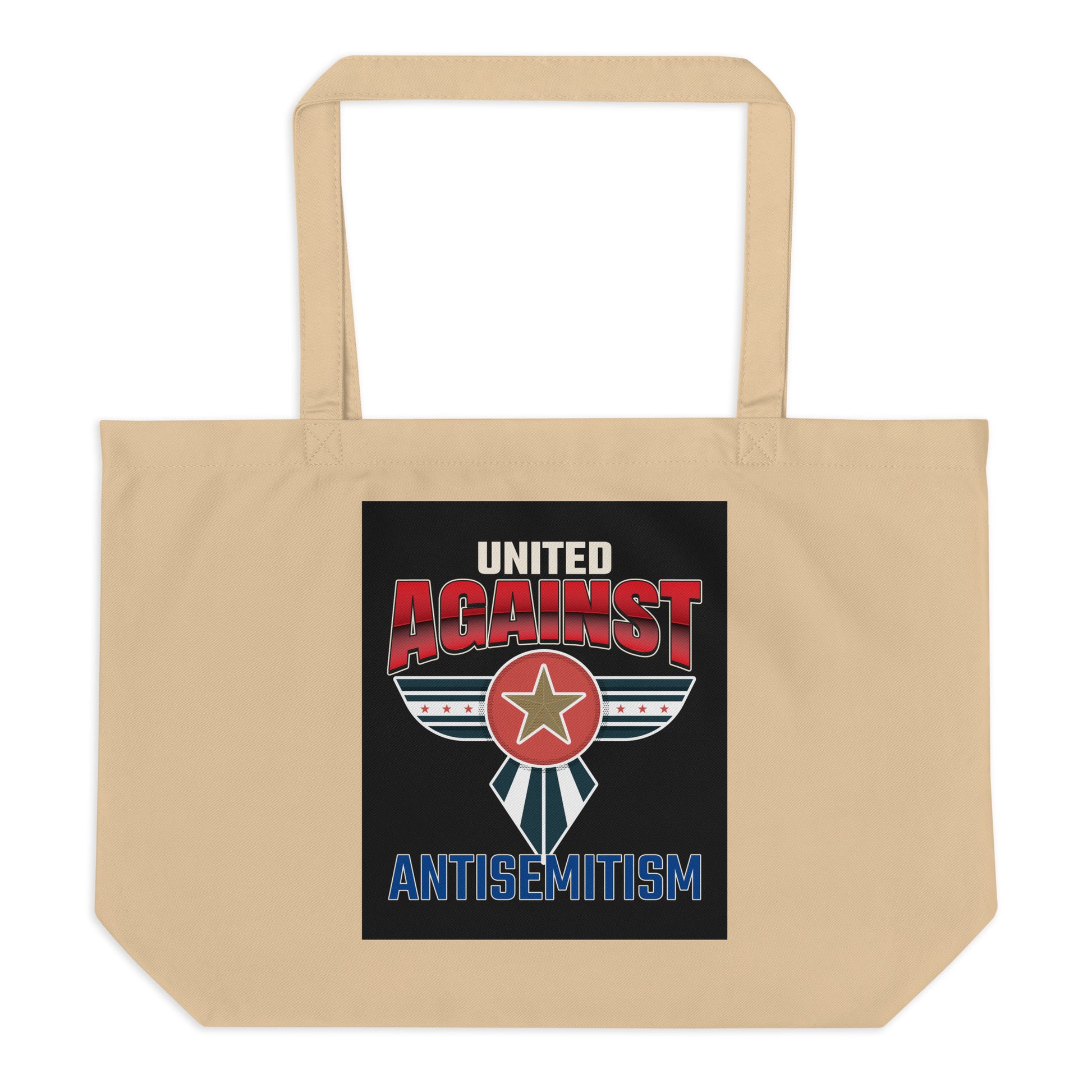 USA Edition | United Against Antisemitism | Large Organic Tote Bag