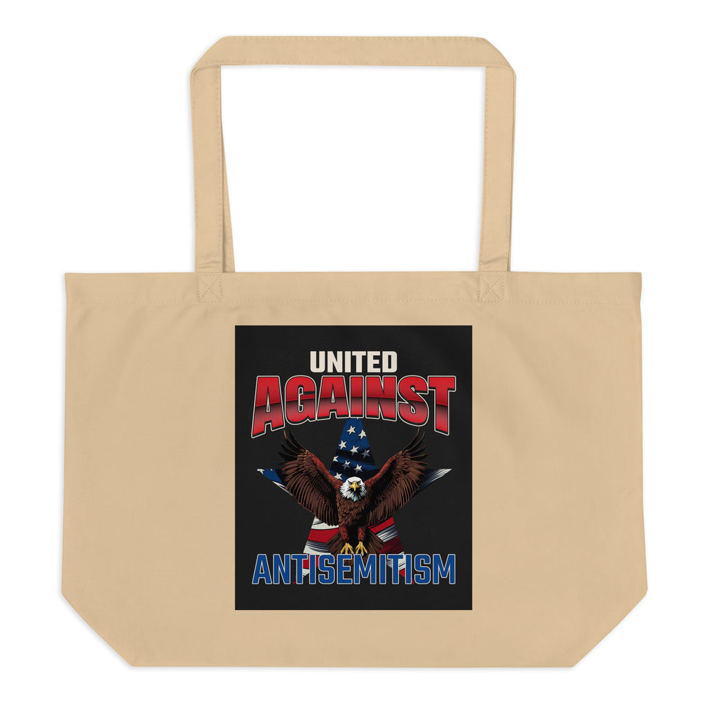 USA Edition | United Against Antisemitism | Large Organic Tote Bag