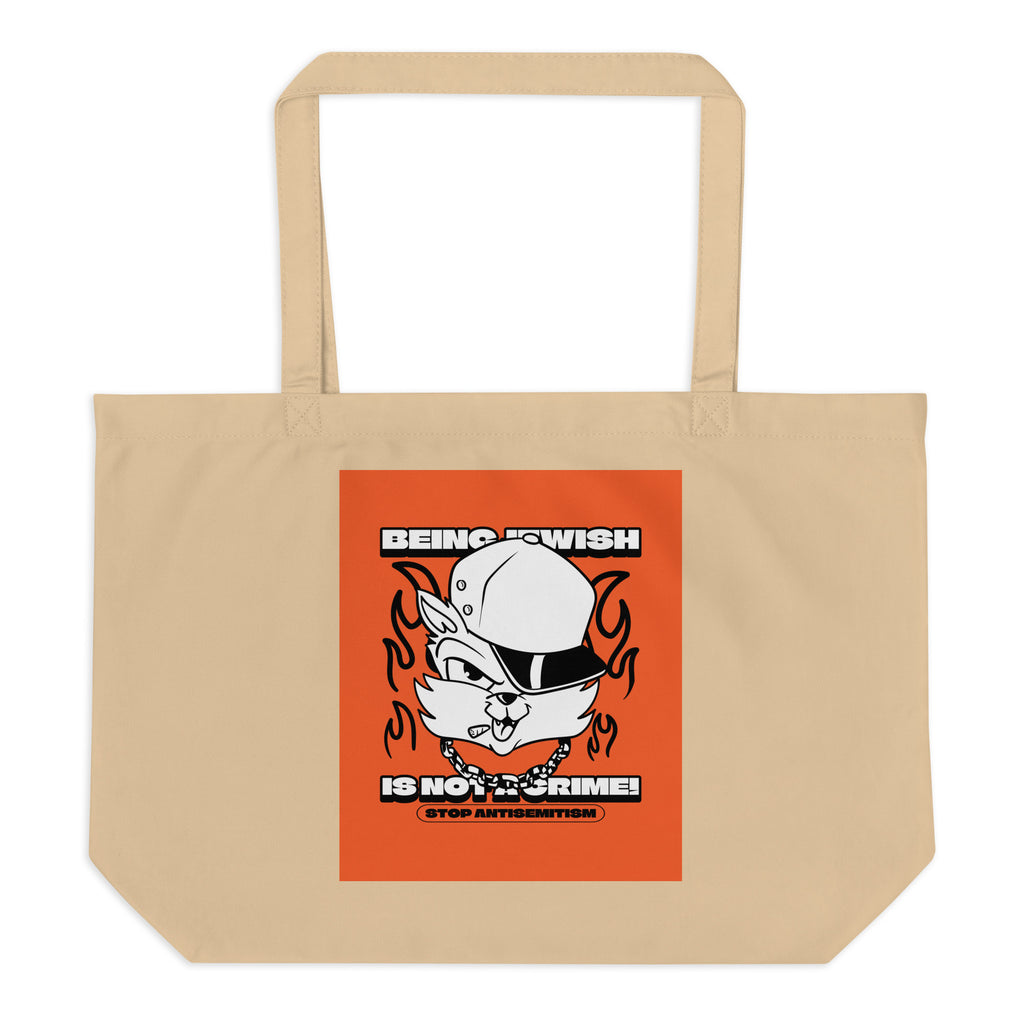 Streetart Graffiti Cartoon | Antisemitism | Large Organic Tote Bag