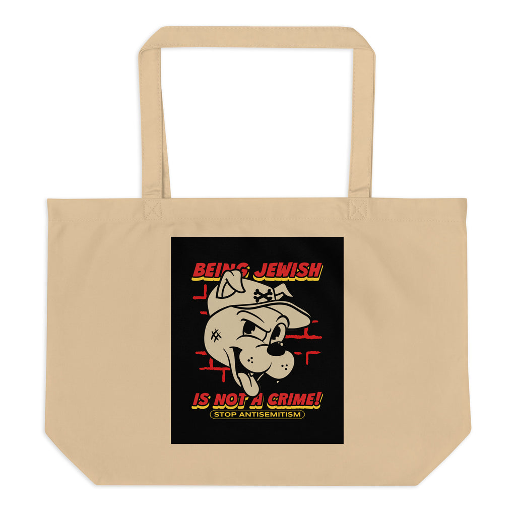 Streetart Graffiti Cartoon | Antisemitism | Large Organic Tote Bag