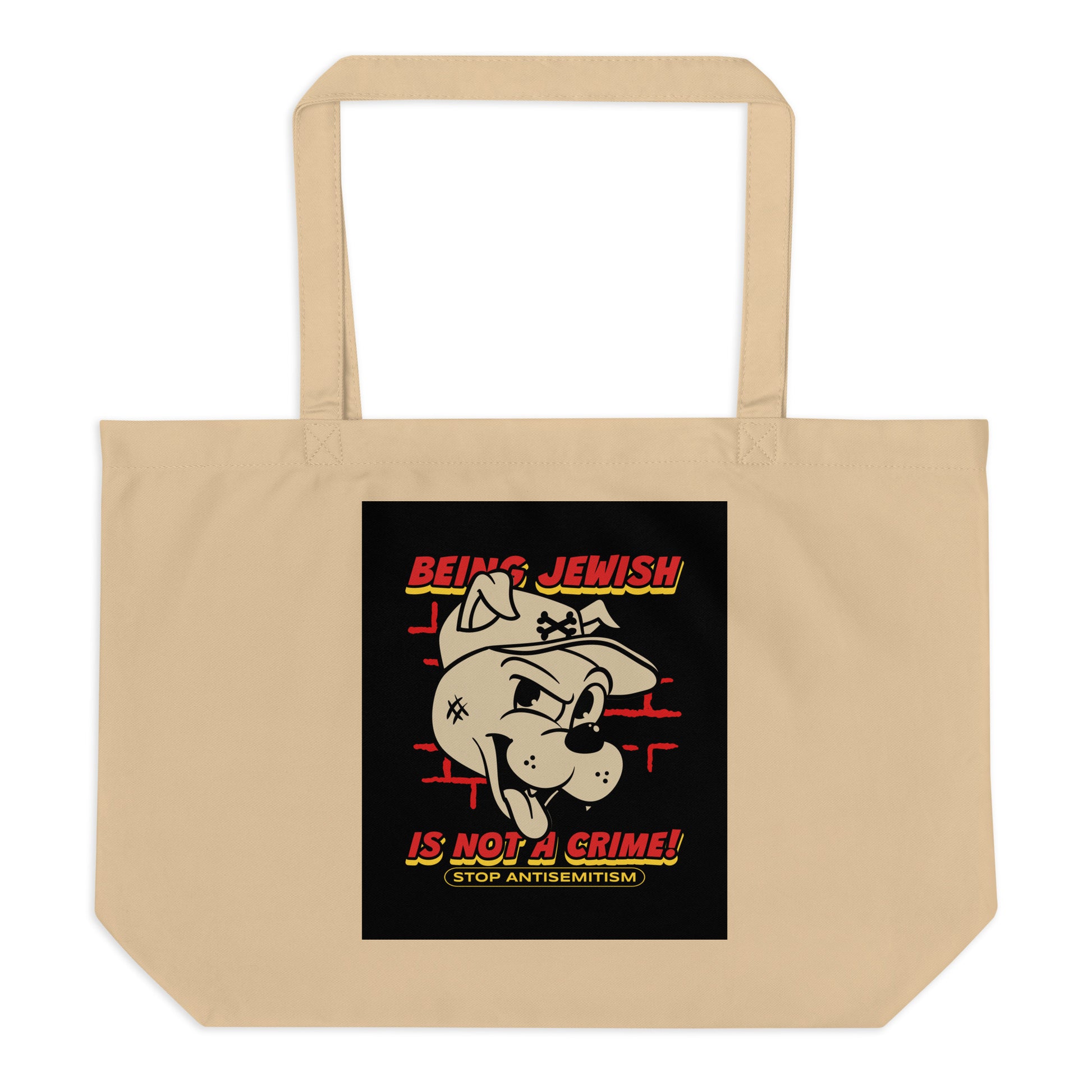 Streetart Graffiti Cartoon | Antisemitism | Large Organic Tote Bag