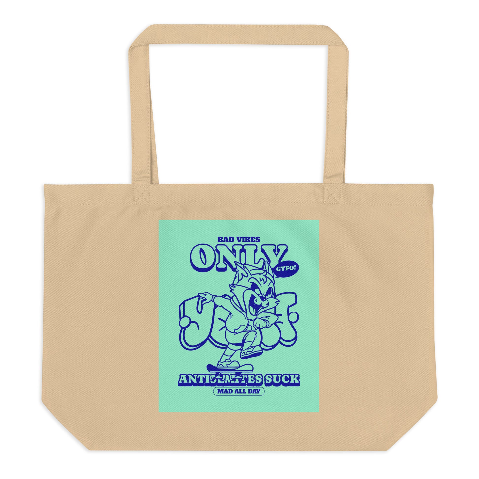 Streetart Graffiti Cartoon | Antisemitism | Large Organic Tote Bag