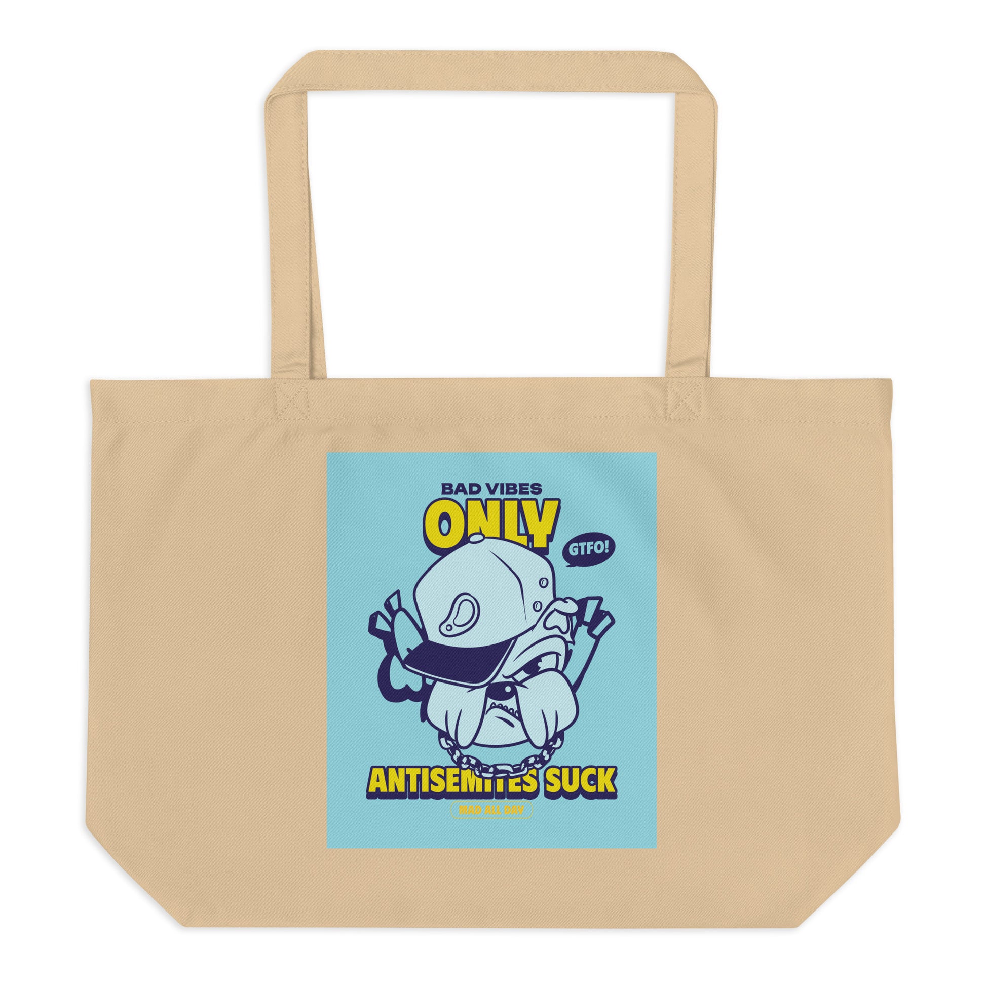 Streetart Graffiti Cartoon | Antisemitism | Large Organic Tote Bag
