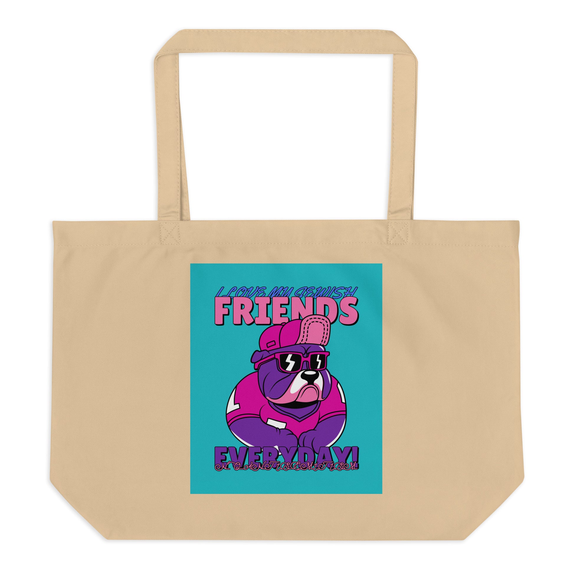 Streetart Graffiti Cartoon | Antisemitism | Large Organic Tote Bag