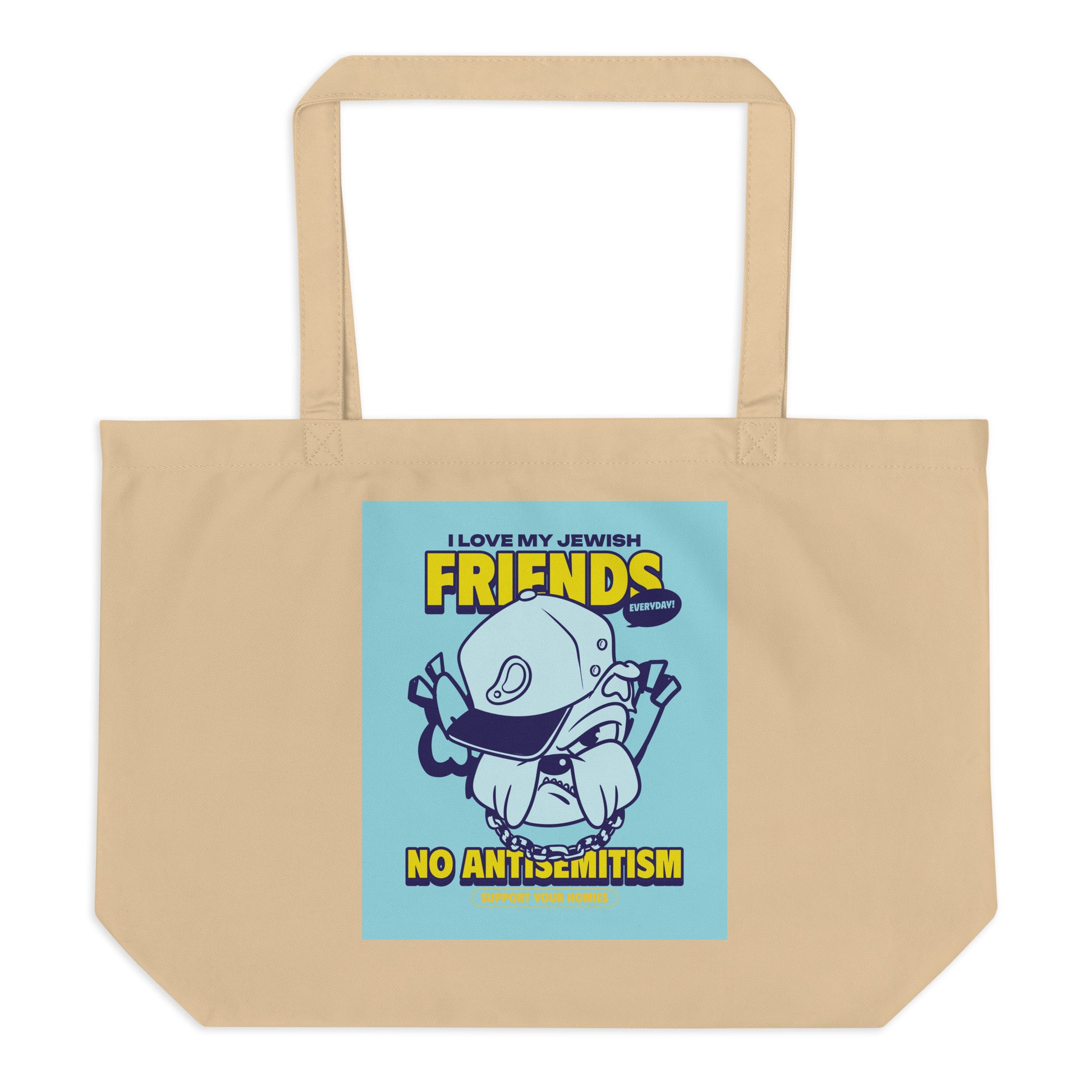 Streetart Graffiti Cartoon | Antisemitism | Large Organic Tote Bag