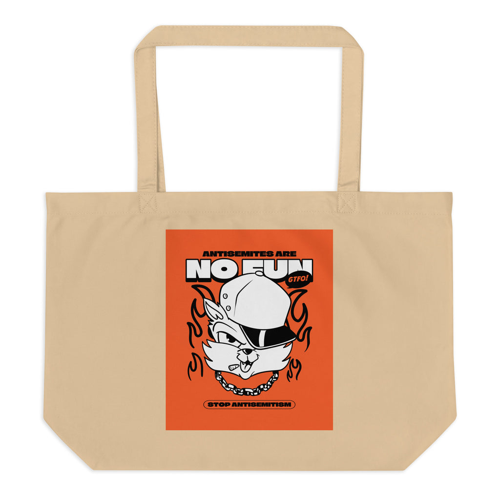 Streetart Graffiti Cartoon | Antisemitism | Large Organic Tote Bag