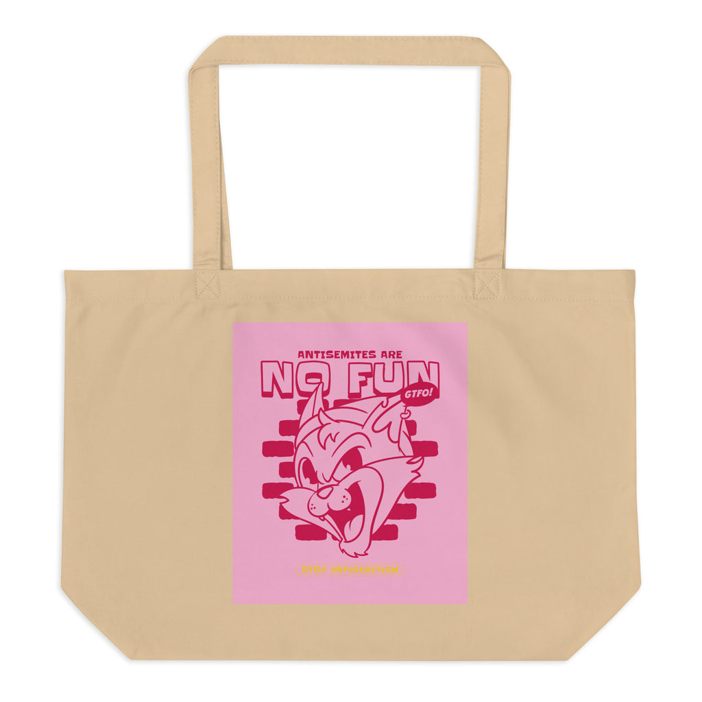 Streetart Graffiti Cartoon | Antisemitism | Large Organic Tote Bag