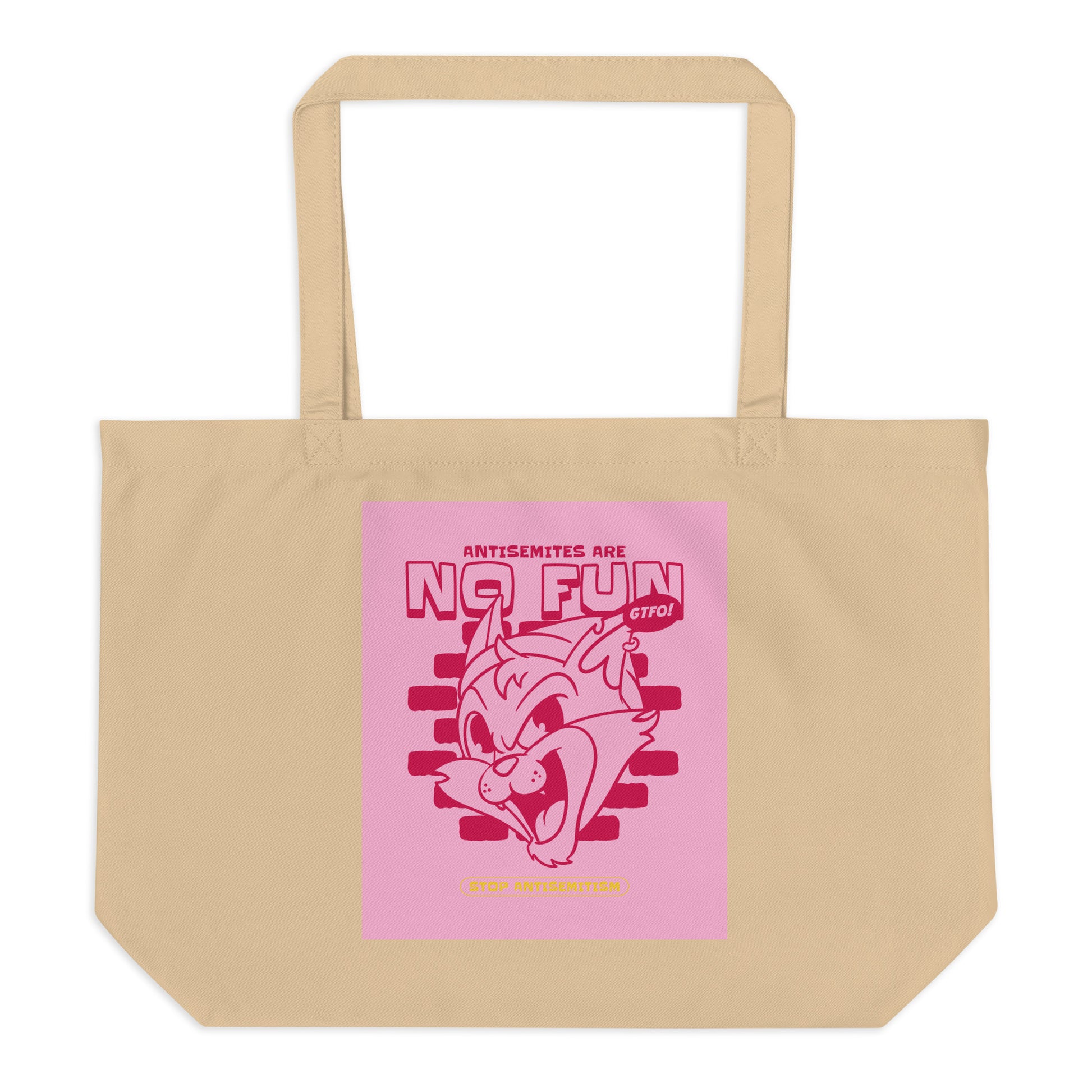 Streetart Graffiti Cartoon | Antisemitism | Large Organic Tote Bag