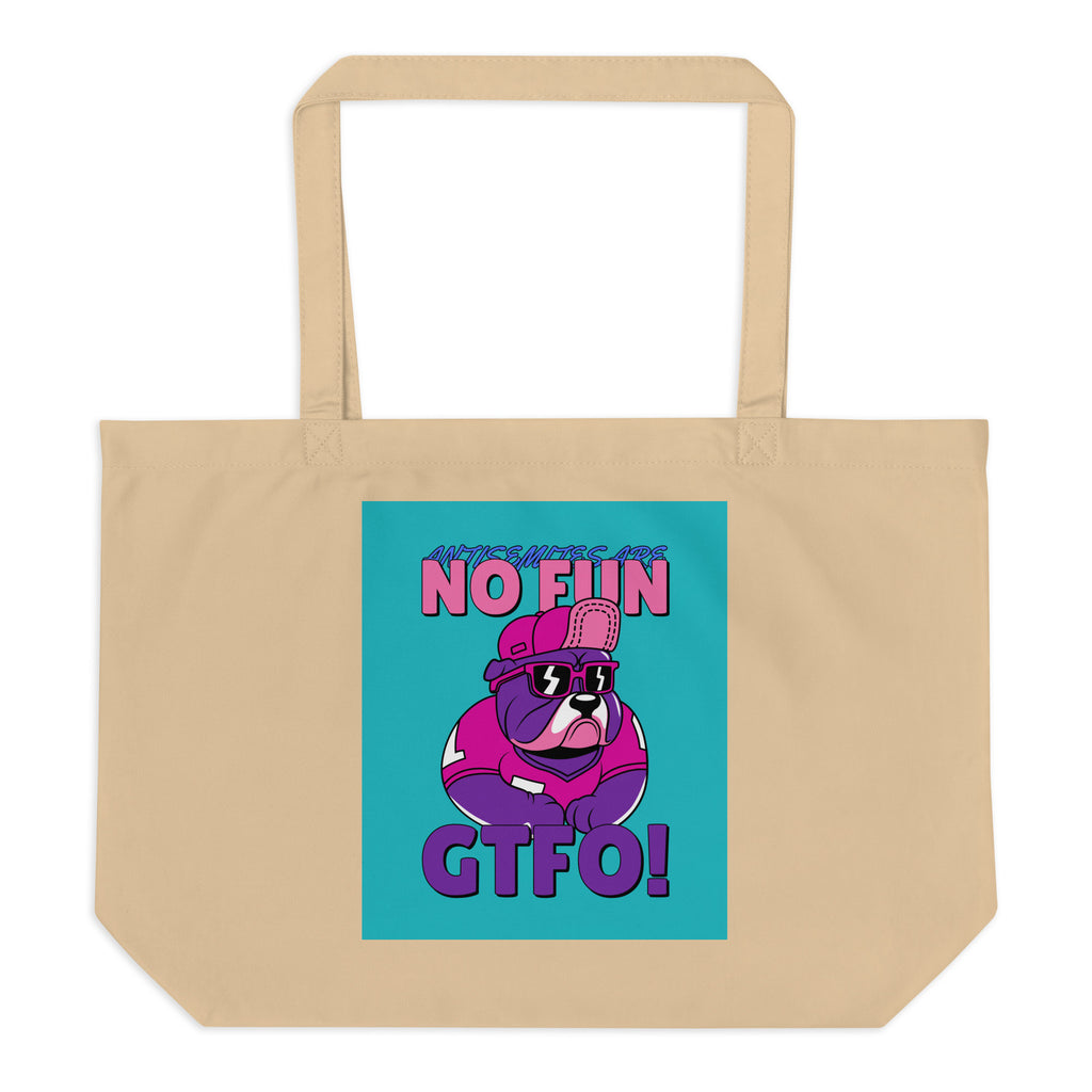 Streetart Graffiti Cartoon | Antisemitism | Large Organic Tote Bag