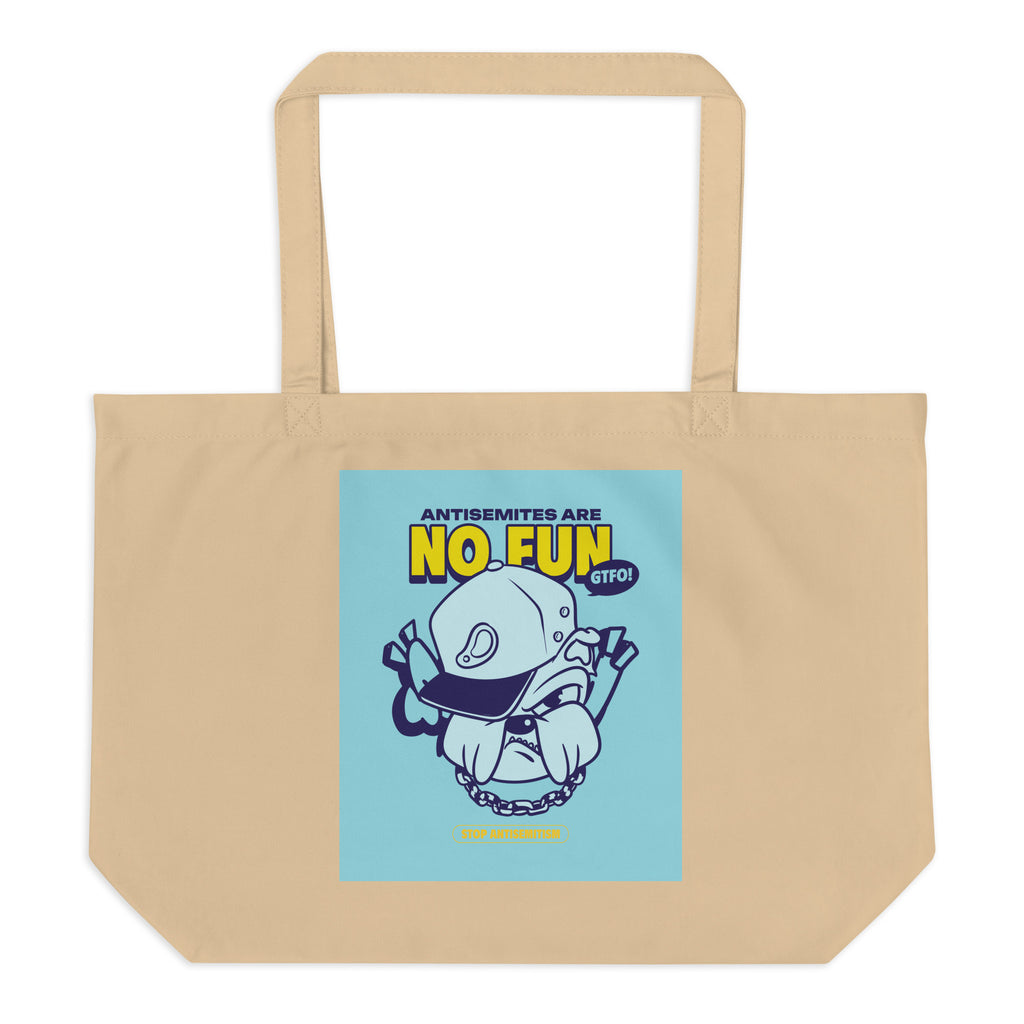 Streetart Graffiti Cartoon | Antisemitism | Large Organic Tote Bag