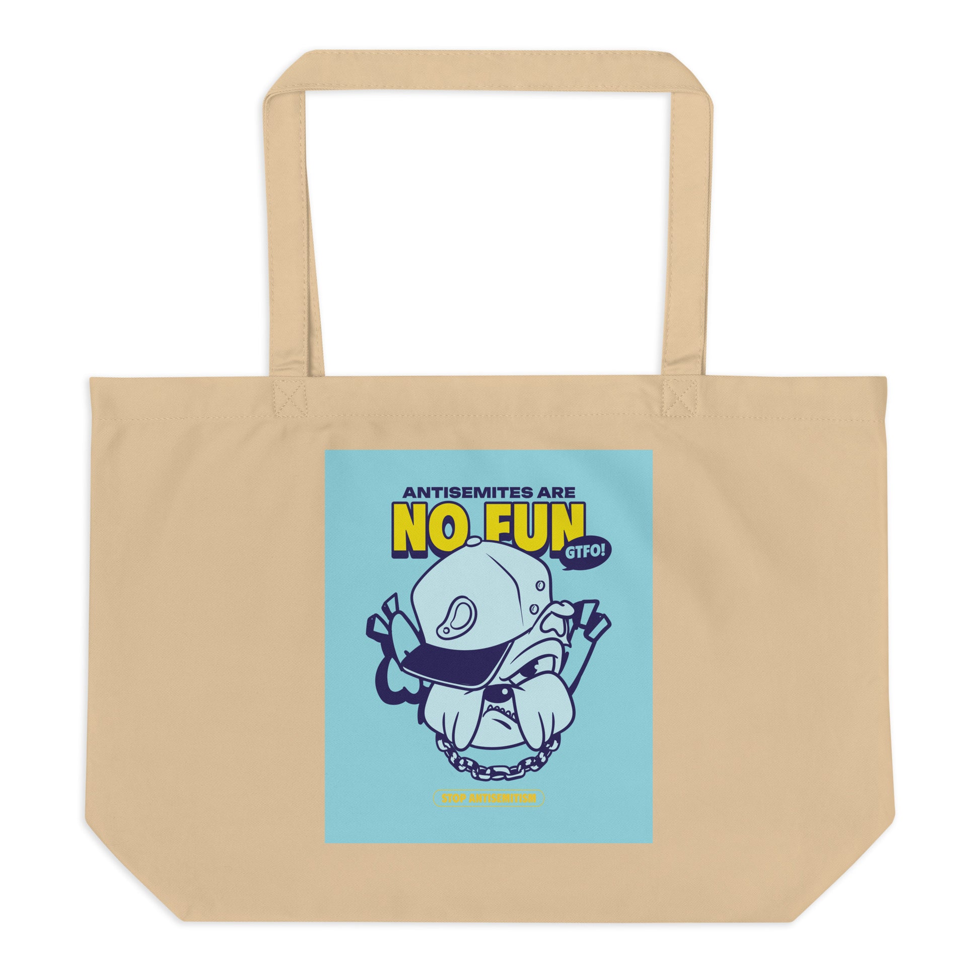 Streetart Graffiti Cartoon | Antisemitism | Large Organic Tote Bag