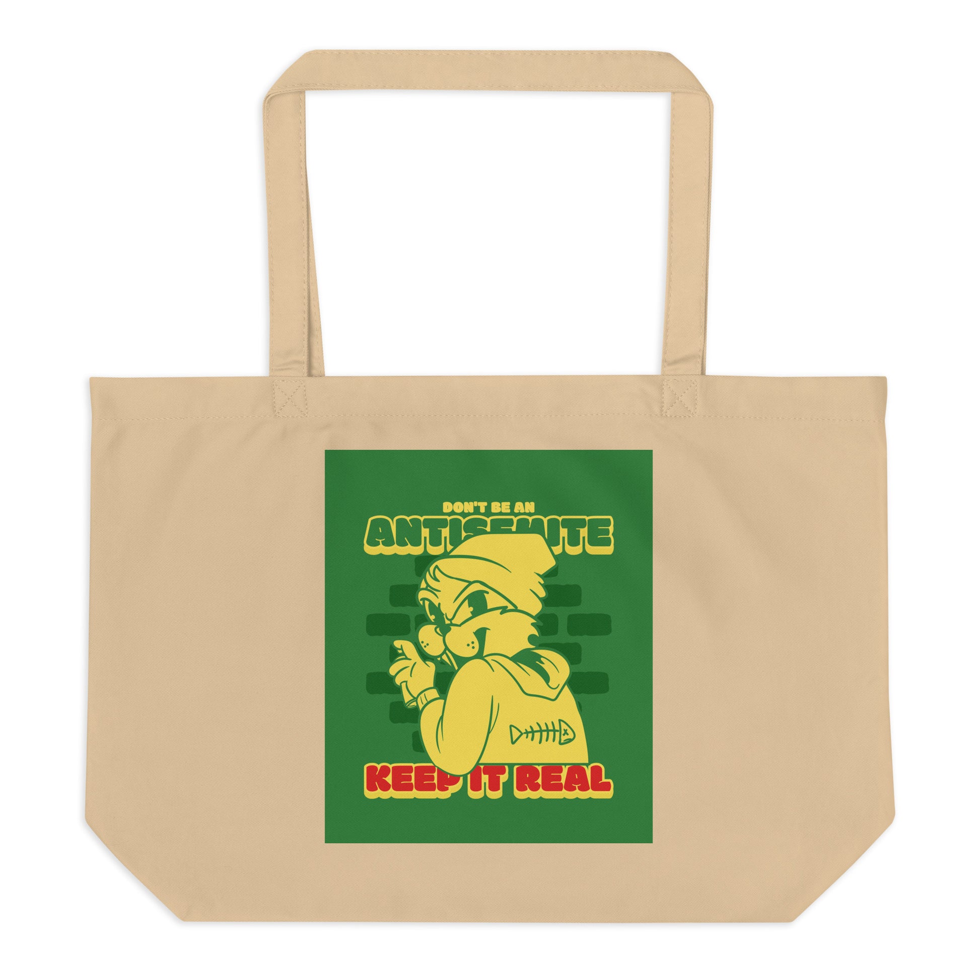 Streetart Graffiti Cartoon | Antisemitism | Large Organic Tote Bag
