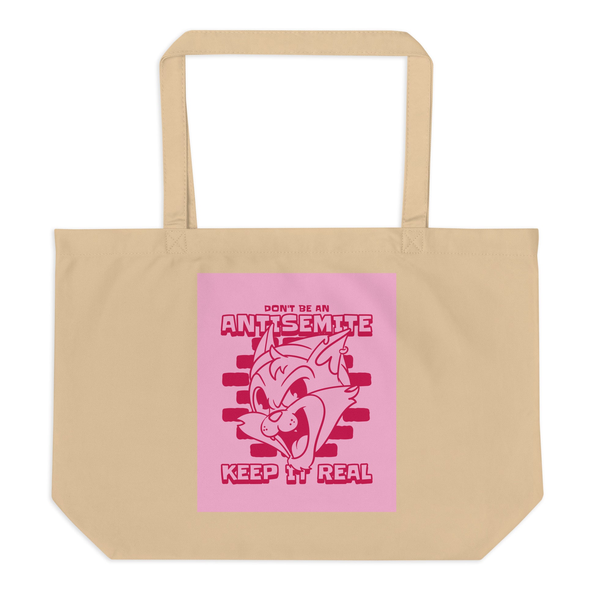 Streetart Graffiti Cartoon | Antisemitism | Large Organic Tote Bag