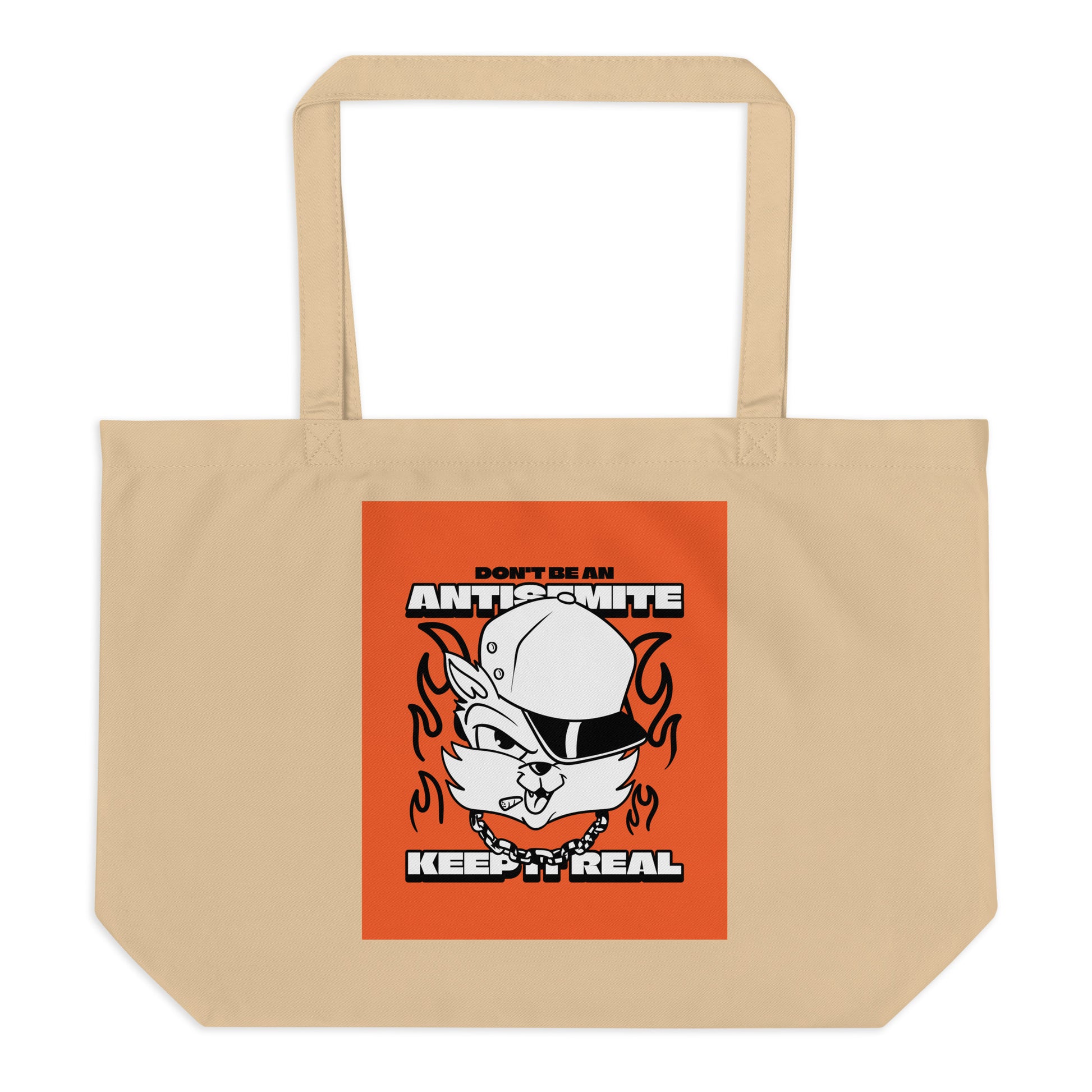 Streetart Graffiti Cartoon | Antisemitism | Large Organic Tote Bag