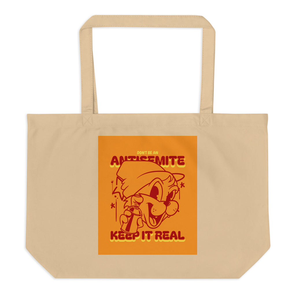 Streetart Graffiti Cartoon | Antisemitism | Large Organic Tote Bag