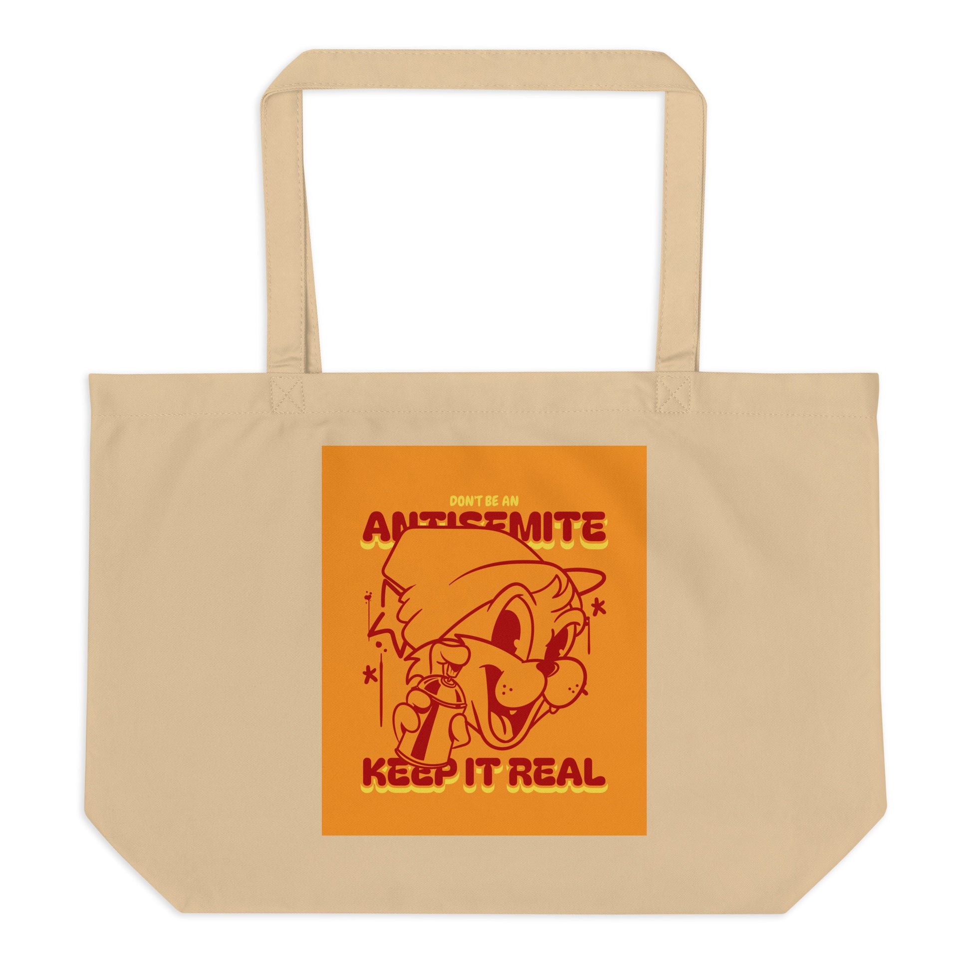 Streetart Graffiti Cartoon | Antisemitism | Large Organic Tote Bag