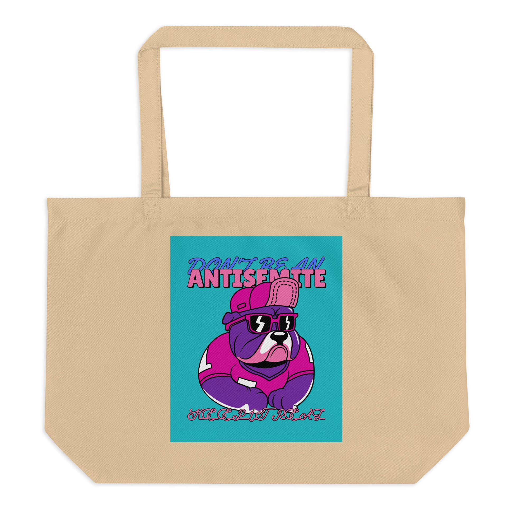 Streetart Graffiti Cartoon | Antisemitism | Large Organic Tote Bag