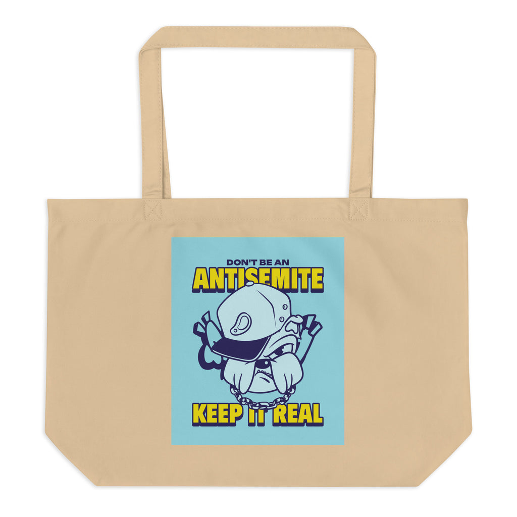 Streetart Graffiti Cartoon | Antisemitism | Large Organic Tote Bag