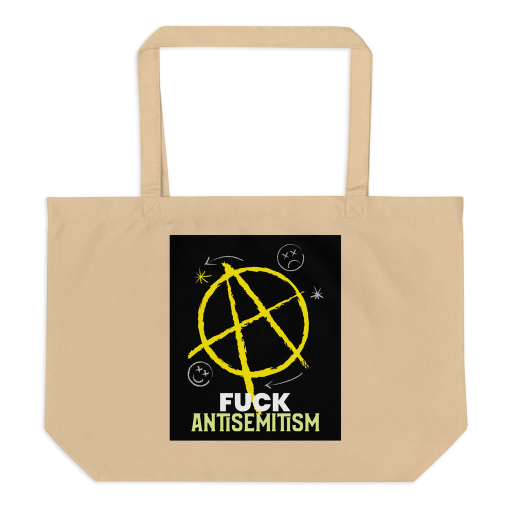 Fuck Antisemitism Graffiti | Large Organic Tote Bag