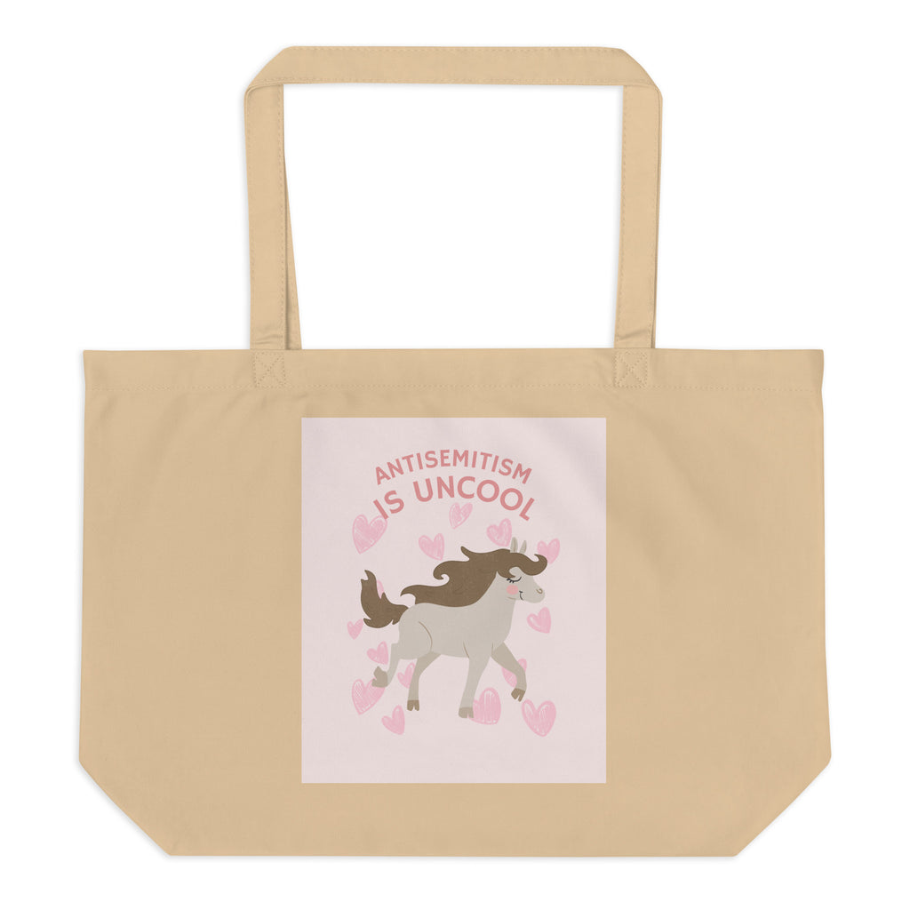 Unicorn Antisemitism Is Uncool | Large Organic Tote Bag