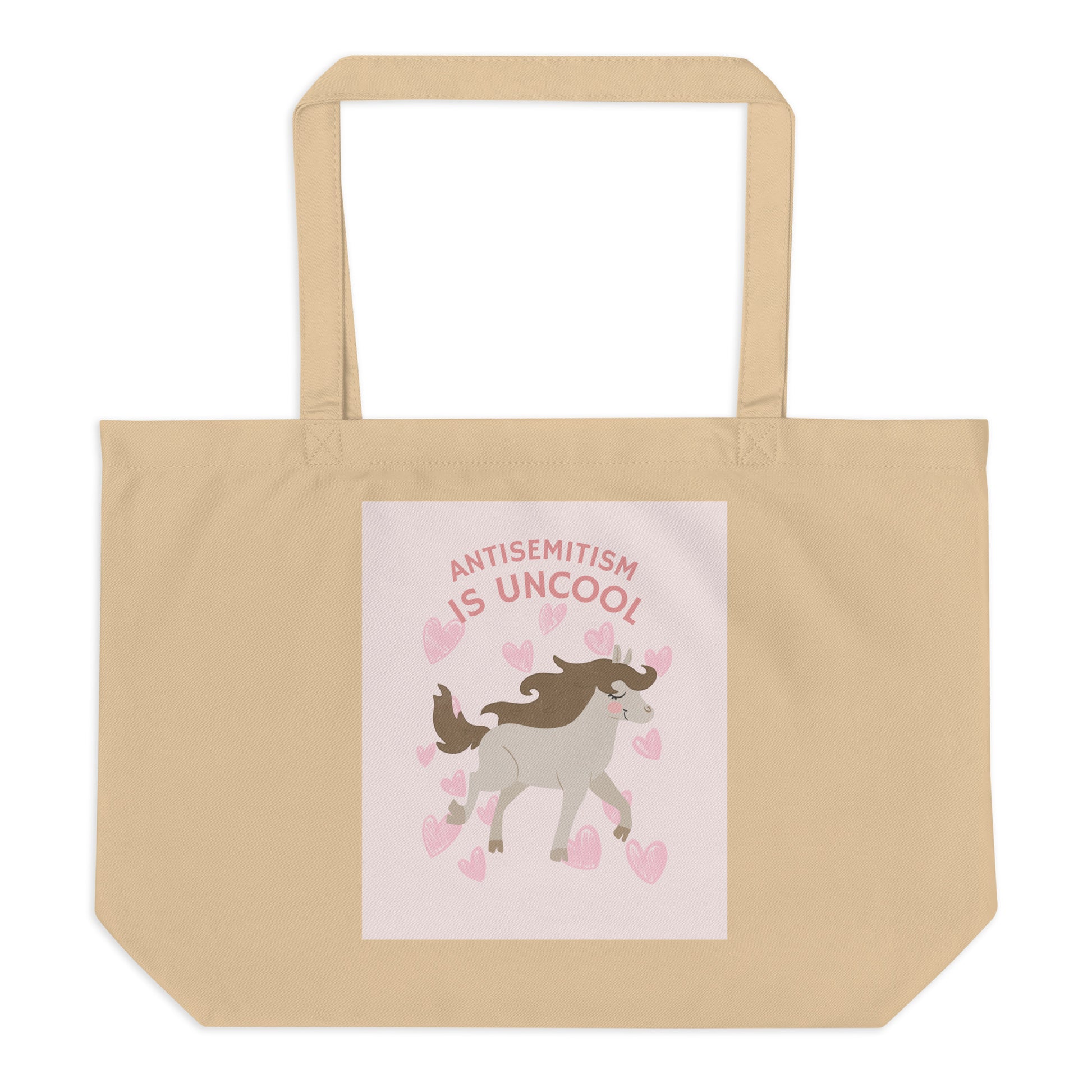 Unicorn Antisemitism Is Uncool | Large Organic Tote Bag