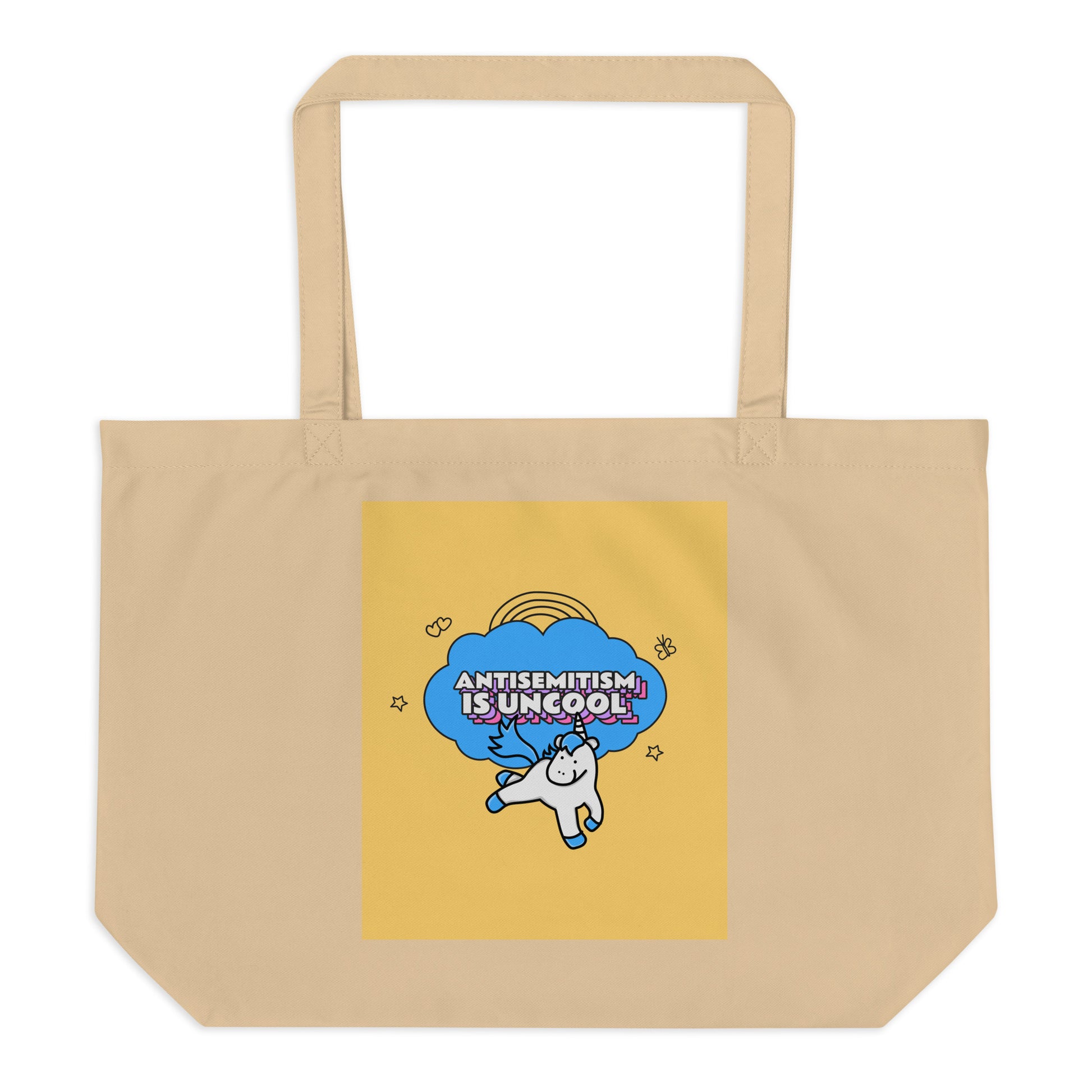 Unicorn Antisemitism Is Uncool | Large Organic Tote Bag