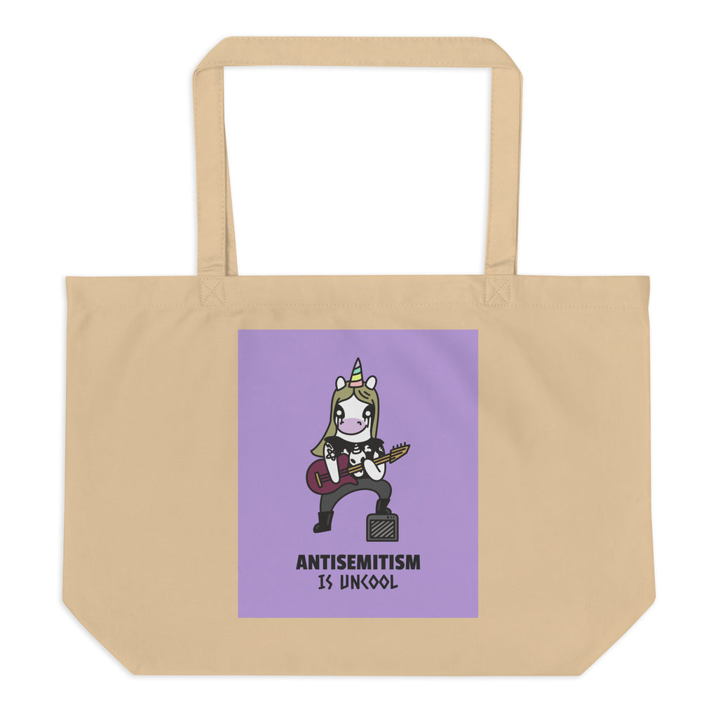 Unicorn Antisemitism Is Uncool | Large Organic Tote Bag